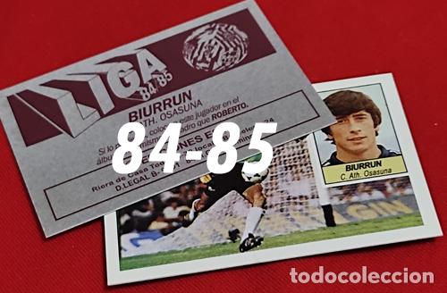 Cromos de f&uacute;tbol: Biurrun C. Ath. Osasuna custom 84-85 inedito