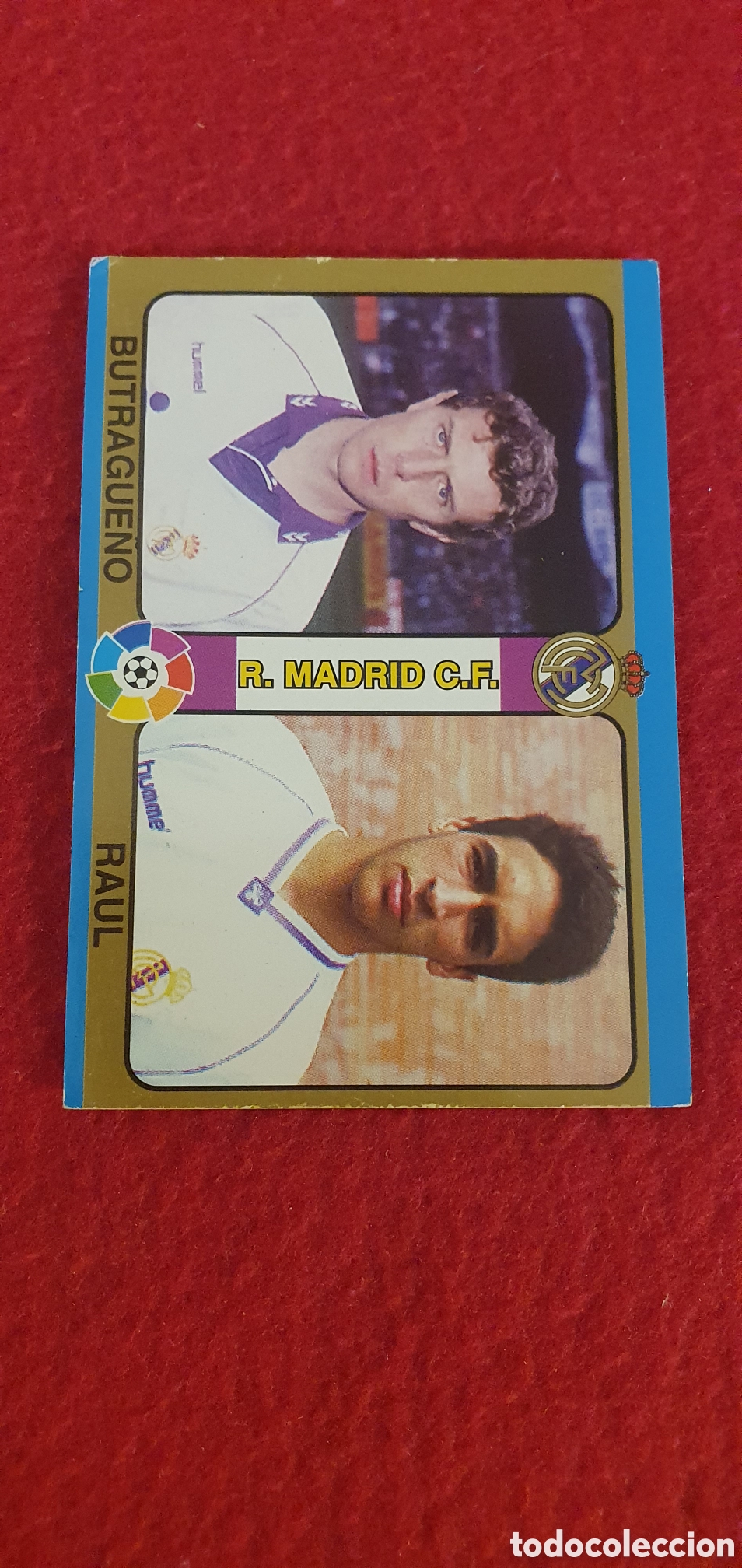 Fu&szlig;ball-Sticker: CROMO BUTRAGUE&Ntilde;O y RAUL , FUTBOL TOTAL 94/95