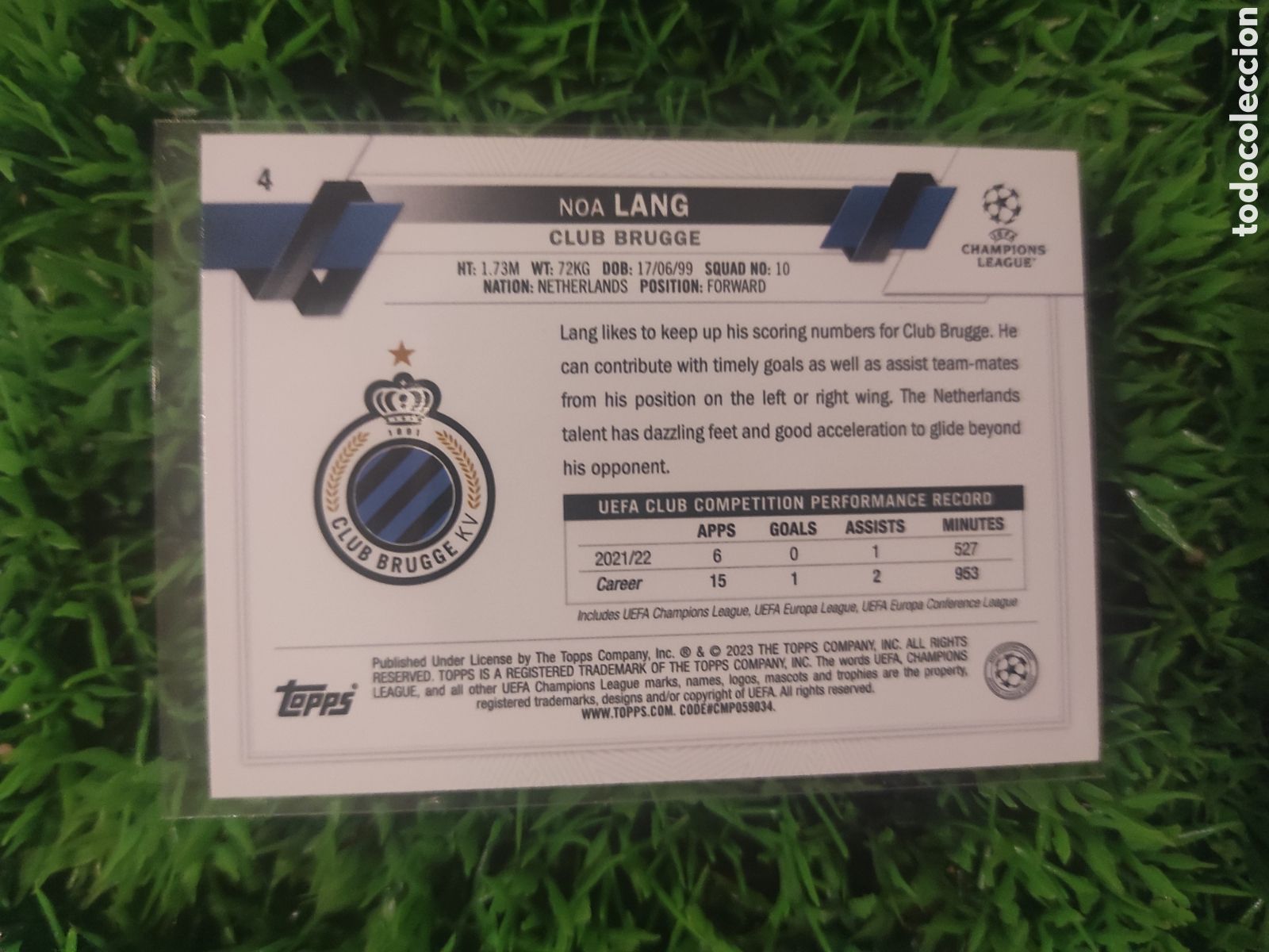 Cromos de f&uacute;tbol: Lang Brujas Topps 22-23 # 4 - Foto 2