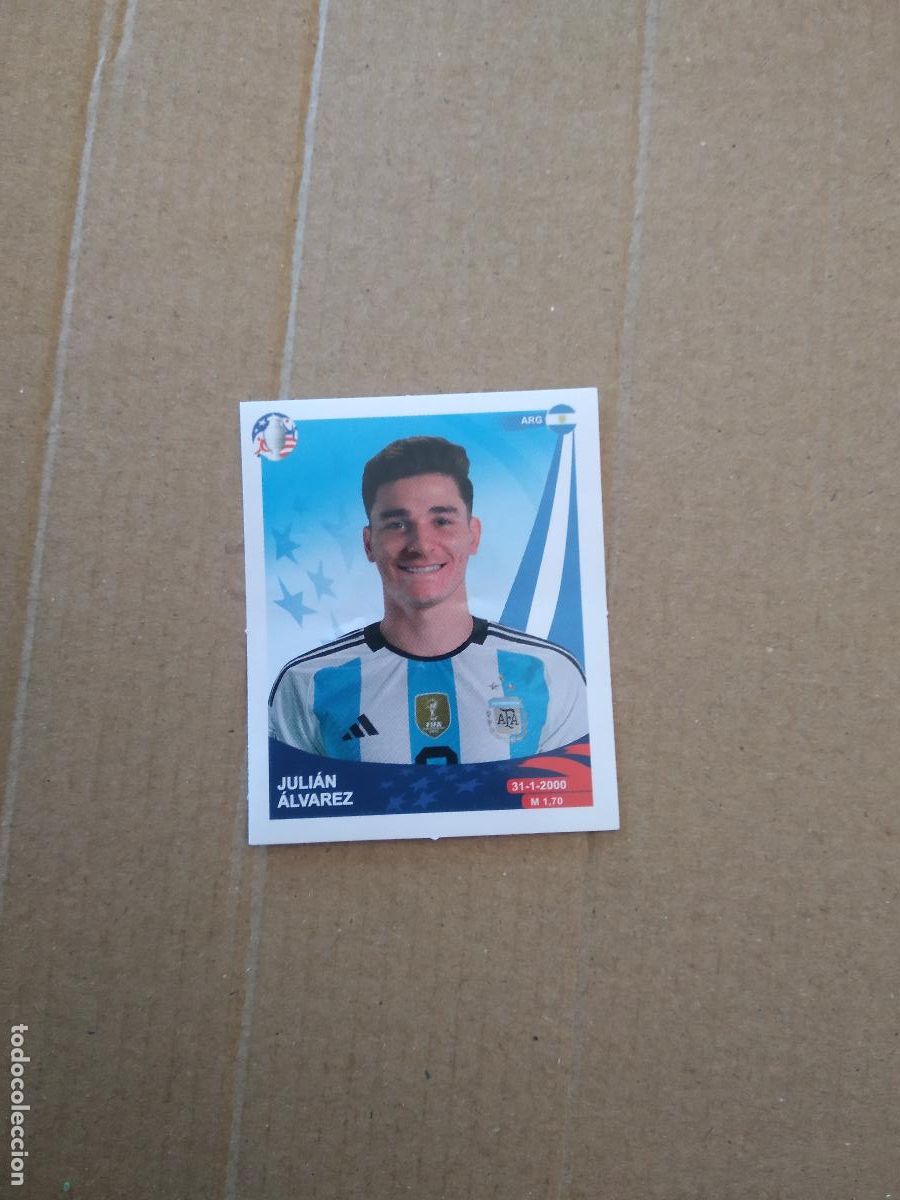 Figurine di Calcio: 22 JULIAN ALVAREZ ARGENTINA CROMO FUTBOL COPA AMERICA 2024 TOP BIND