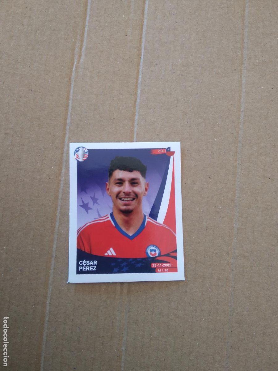 Figurine di Calcio: 45 CESAR PEREZ CHILE CROMO FUTBOL COPA AMERICA 2024 TOP BIND