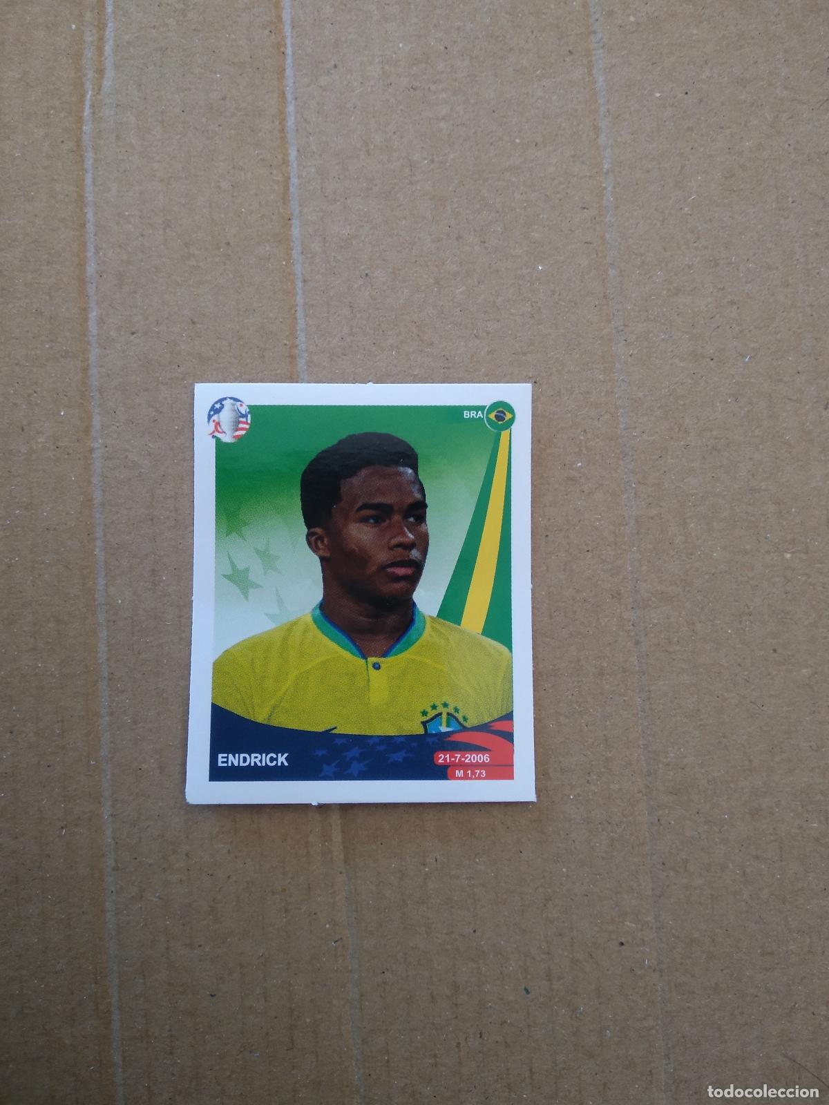 Fu&szlig;ball-Sticker: 170 ENDRICK ROOKIE NOVATO BRASIL CROMO FUTBOL COPA AMERICA 2024 TOP BIND