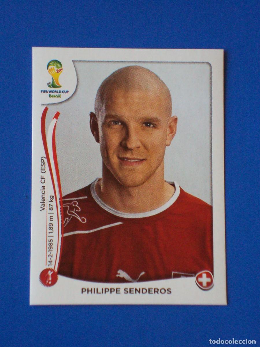 Cromos de f&uacute;tbol: 343 PHILIPPE SENDEROS SUIZA MUNDIAL FUTBOL BRASIL 2014 FIFA WORLD CUP PANINI CROMO NUEVO