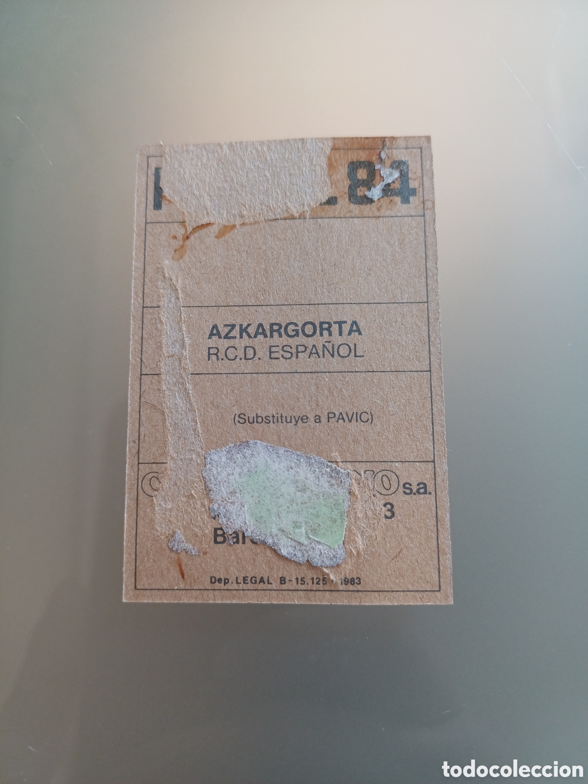 Cromos de f&uacute;tbol: Azkargorta trasera marr&oacute;n Cano 84 - Foto 2