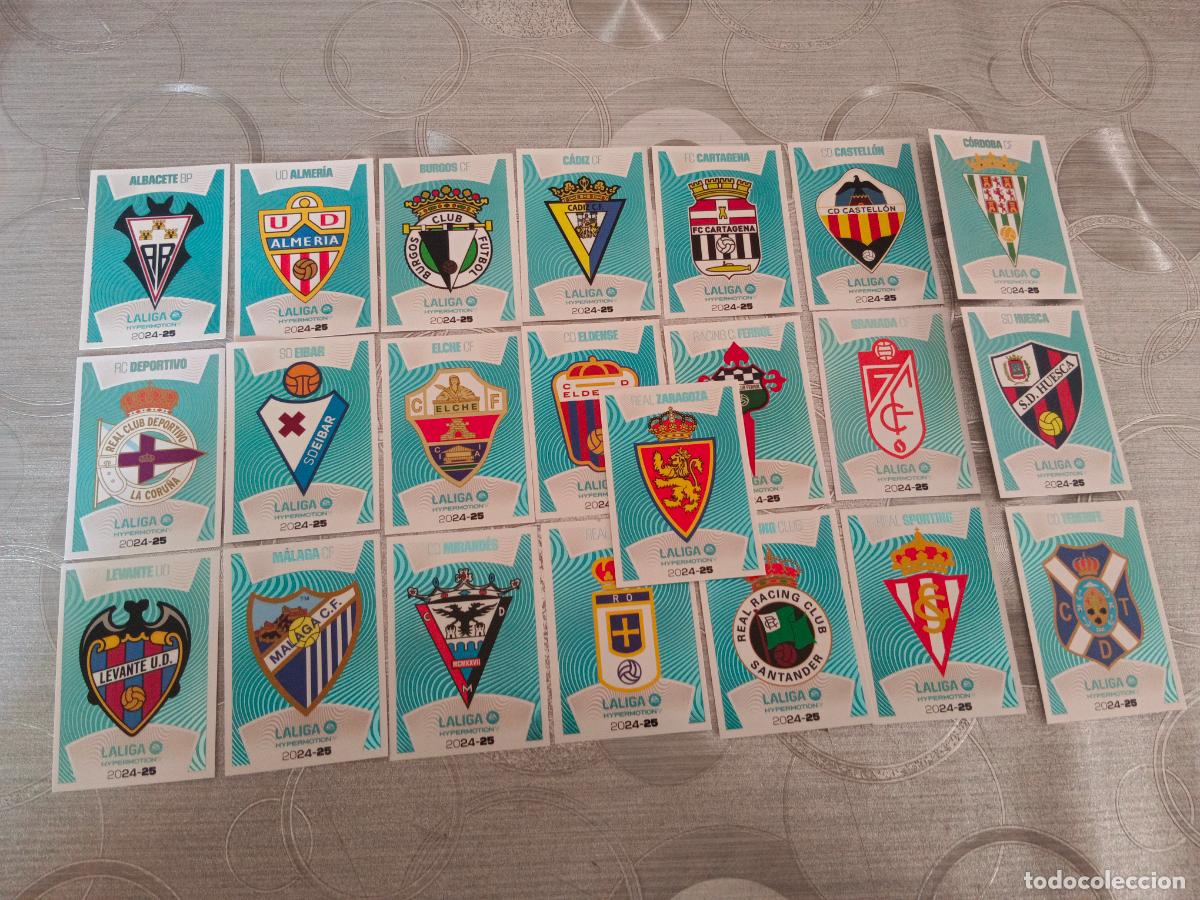 Cartes &agrave; collectionner de Football: LIGA ESTE 2024 2025 24 25 LALIGA ESCUDO 21 CROMOS SEGUNDA DIVISION ESCUDOS SET COMPLETO