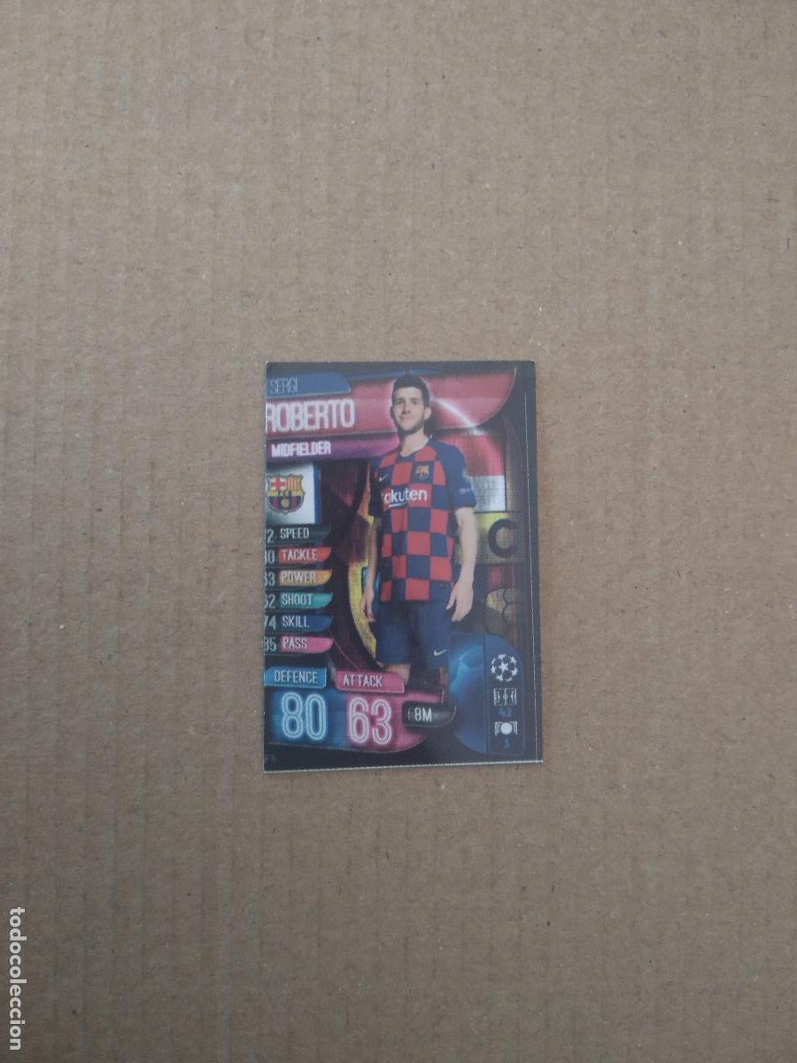 Figurine di Calcio: 20 SERGI ROBERTO BARCELONA BAR&Ccedil;A CROMO STICKER FUTBOL CHAMPIONS LEAGUE LEGEND 2022