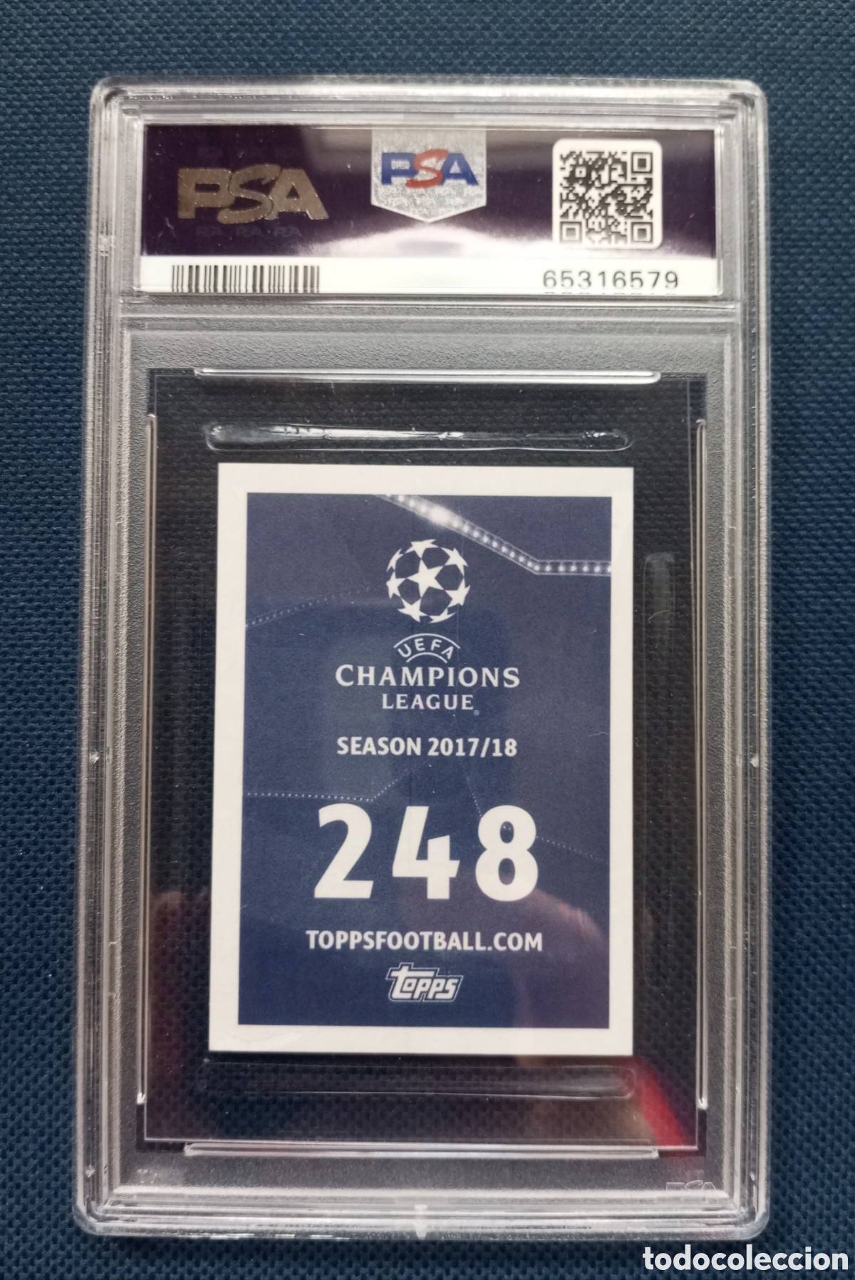 Cromos de f&uacute;tbol: Mbappe Rookie Monaco PSA 8 - Foto 2