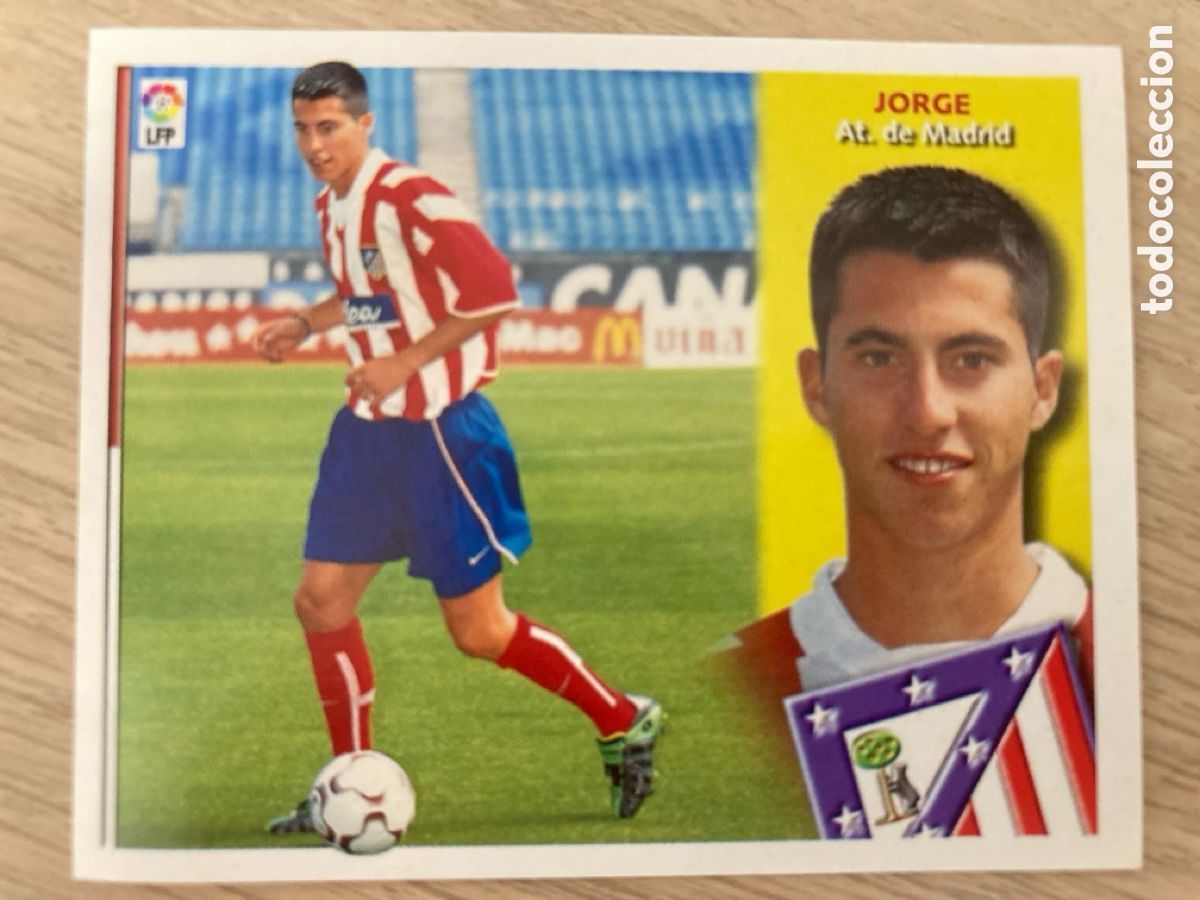 Cromos de F&uacute;tbol: JORGE ATL&Eacute;TICO MADRID COLOCA LIGA ESTE 2002 2003 02 03 NUNCA PEGADO SIN PEGAR