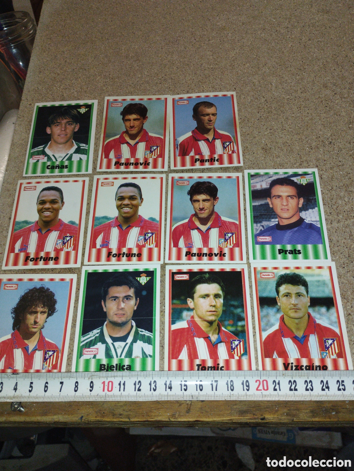 Cromos de F&uacute;tbol: Lote de 11 cromos de Panrico 1996 - 97 sin pegar