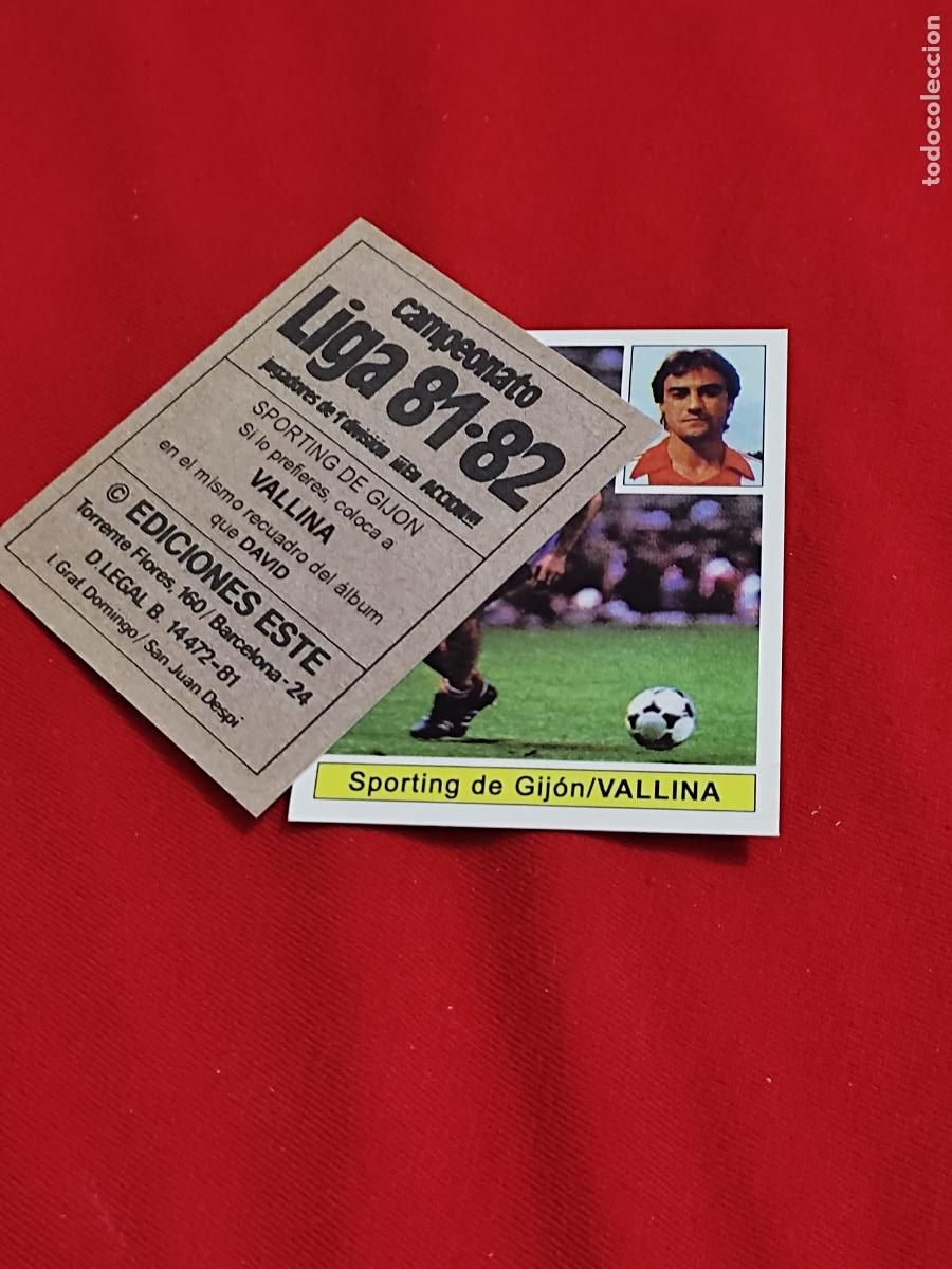 Cromos de f&uacute;tbol: Vallina Sporting de Gijon custom 81-82 inedito