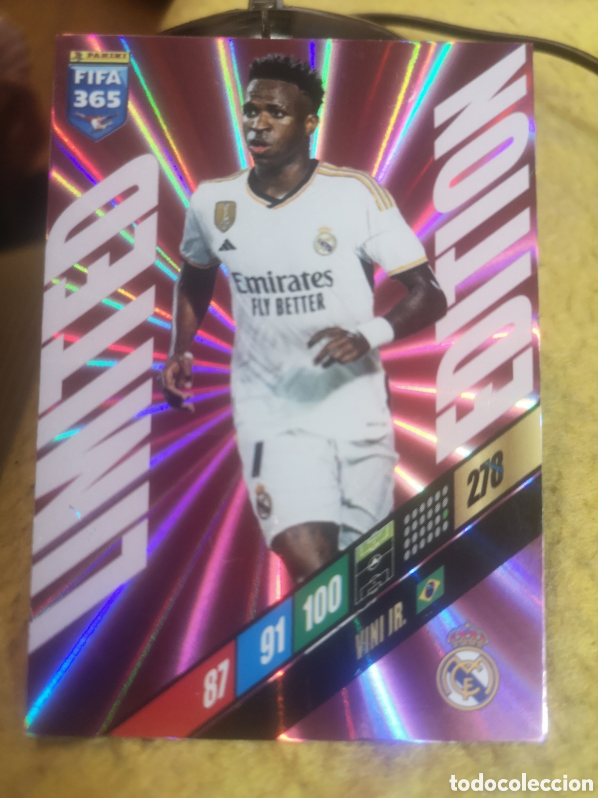 Cromos de f&uacute;tbol: ADRENALYN XL FIFA 365 2024 LIMITED EDITION VINICIUS - REAL MADRID - VINI JR