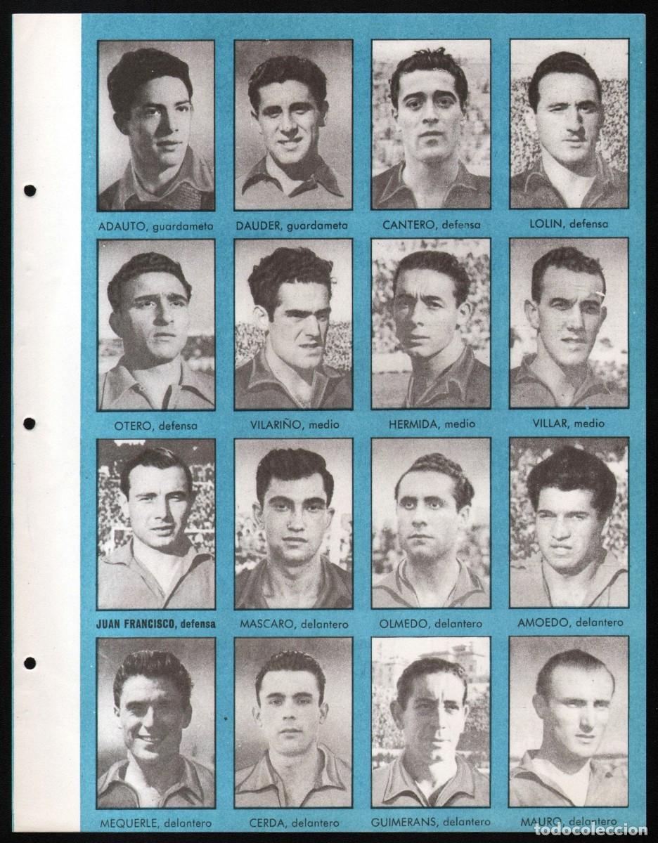 Football Stickers: 1953-54. LAMINA 16 CROMOS CELTA, ASES DEL FUTBOL ESPA&Ntilde;OL Y SUS CLUBS, ALBUM PRODUCTOS COLUMBA