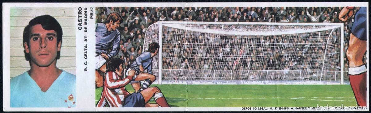 Cromos de Futebol: 1973-74. F&uacute;tbol en Acci&oacute;n de TRANSPLASTIC Cromos Castro y Doblas