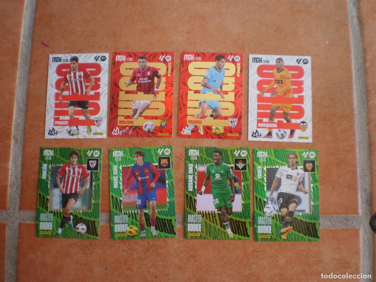 Cartes &agrave; collectionner de Football: 8 CARTAS FUTBOL. MEGACRACKS-4 FUEGO-MASTER ROOKIE. A&Ntilde;O 24-25. BUENA CONSERVACION