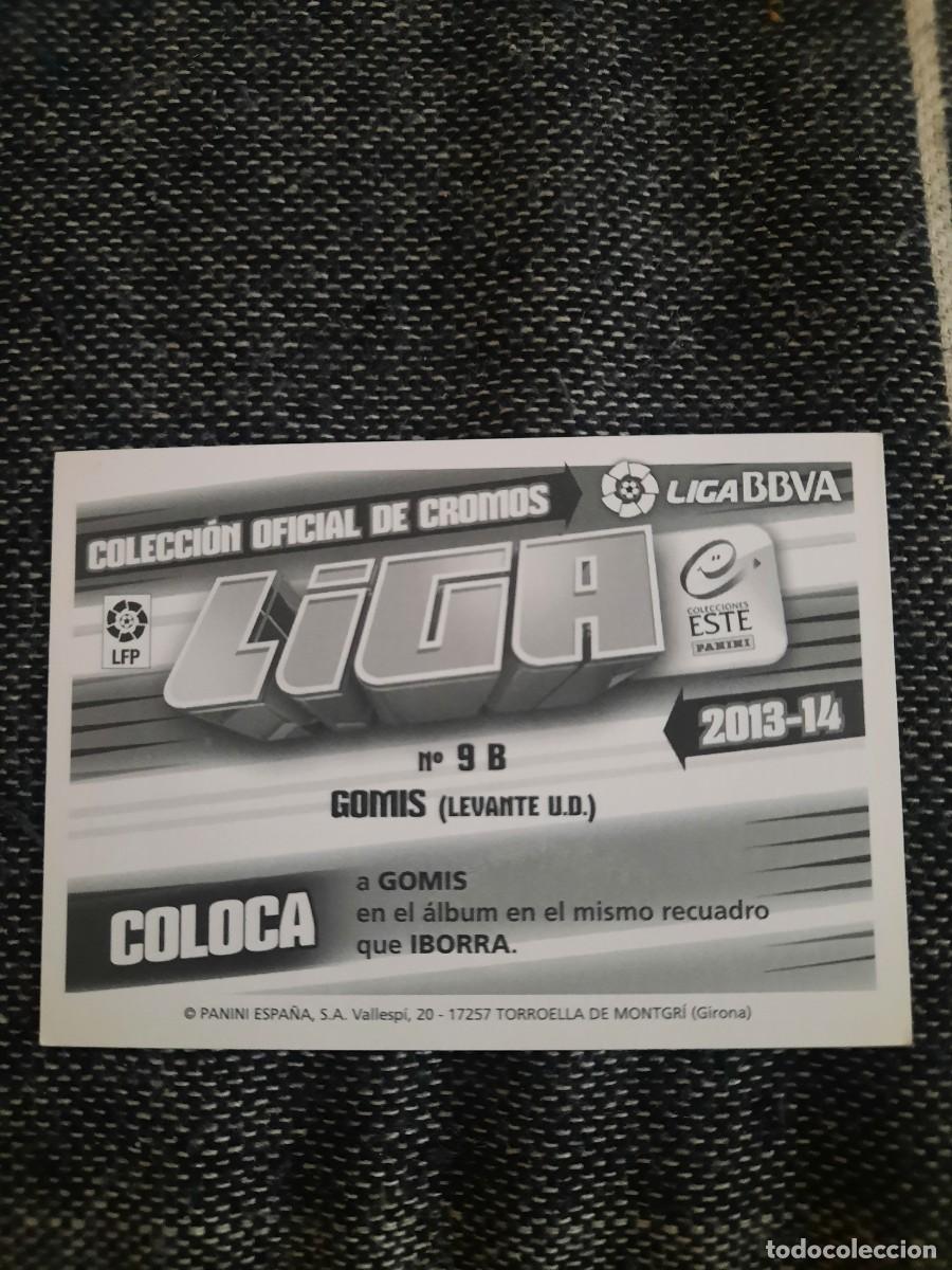 Cromos de f&uacute;tbol: Gomis 9 b coloca levante - Foto 2