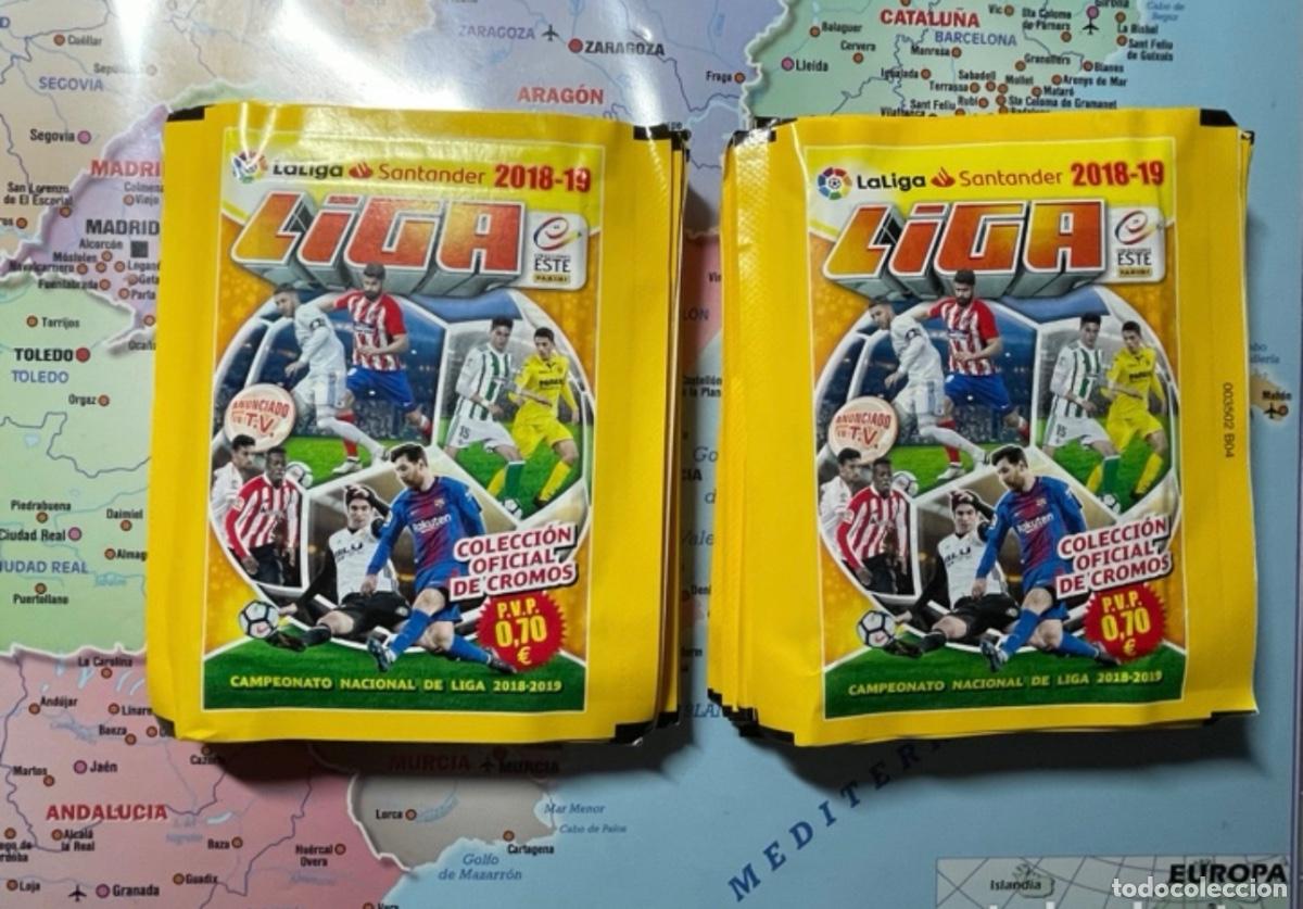 Cromos de f&uacute;tbol: 25 sobres sin abrir liga este 18-19 2018-2019