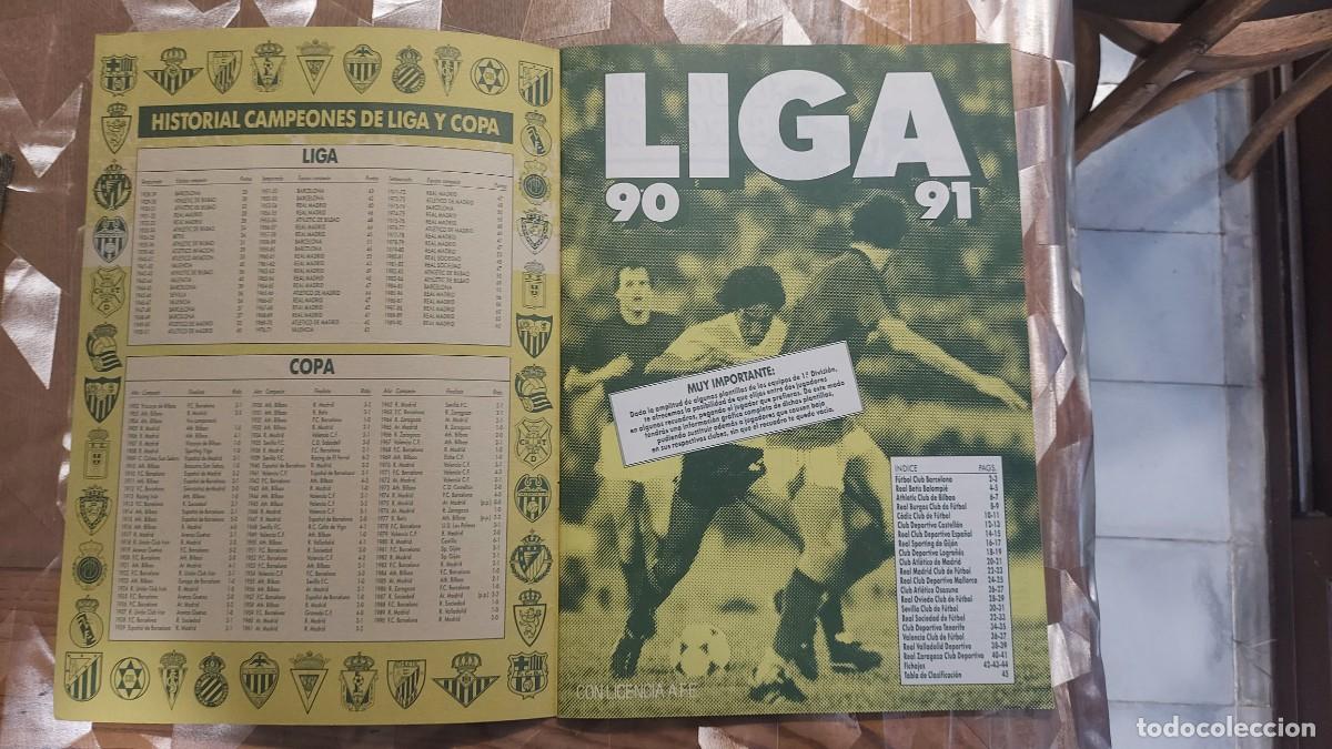 Cromos de f&uacute;tbol: Album este 90 91 vacio plancha. - Foto 2