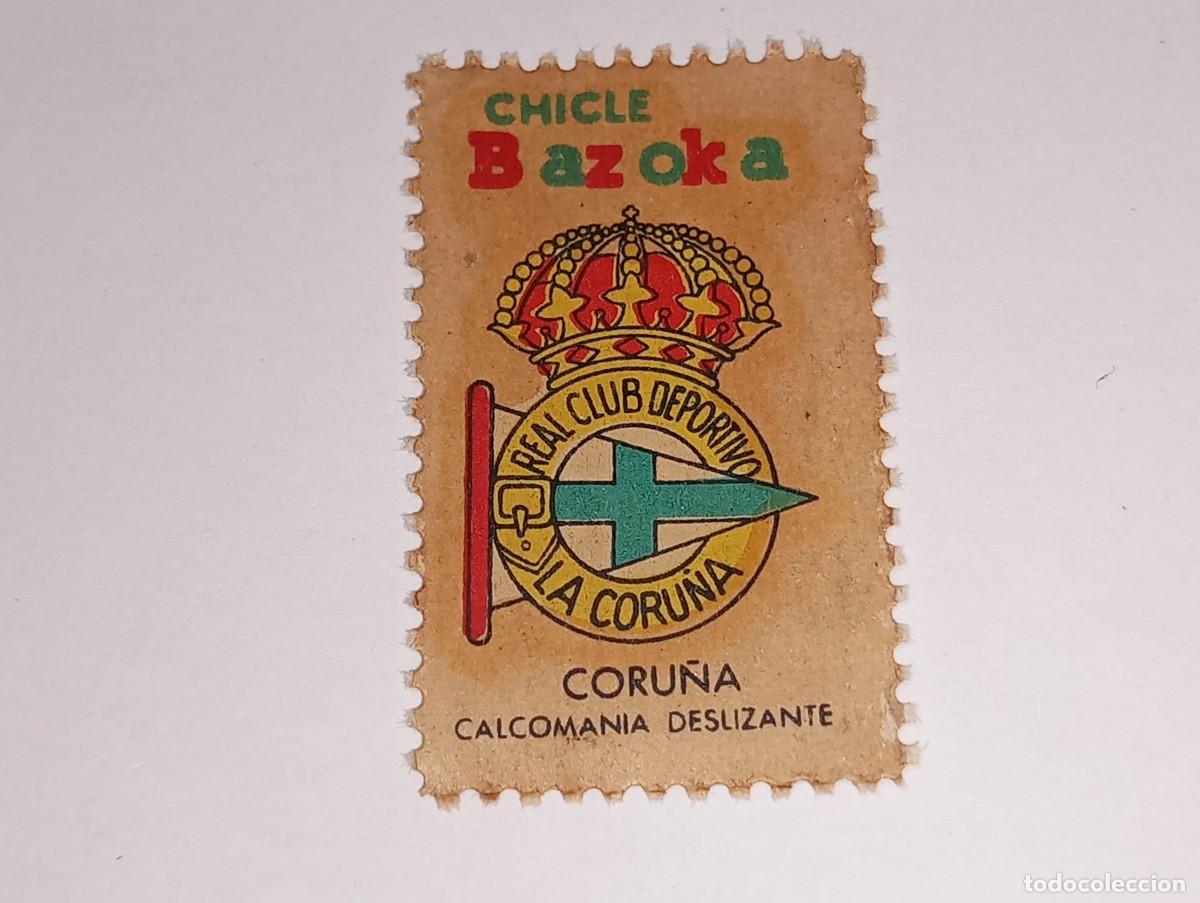 Figurine di Calcio: ANTIGUO CROMO CALCOMANIA ESCUDOS DE FUTBOL - DEPORTIVO DE LA CORU&Ntilde;A - CHICLES BAZOKA A&Ntilde;OS 70