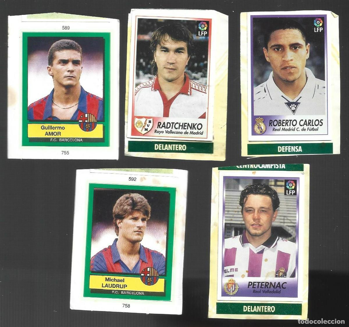 Cromos de F&uacute;tbol: 1 LOTE 8 CROMOS PEGADOS ANTIGUOS 7/10
