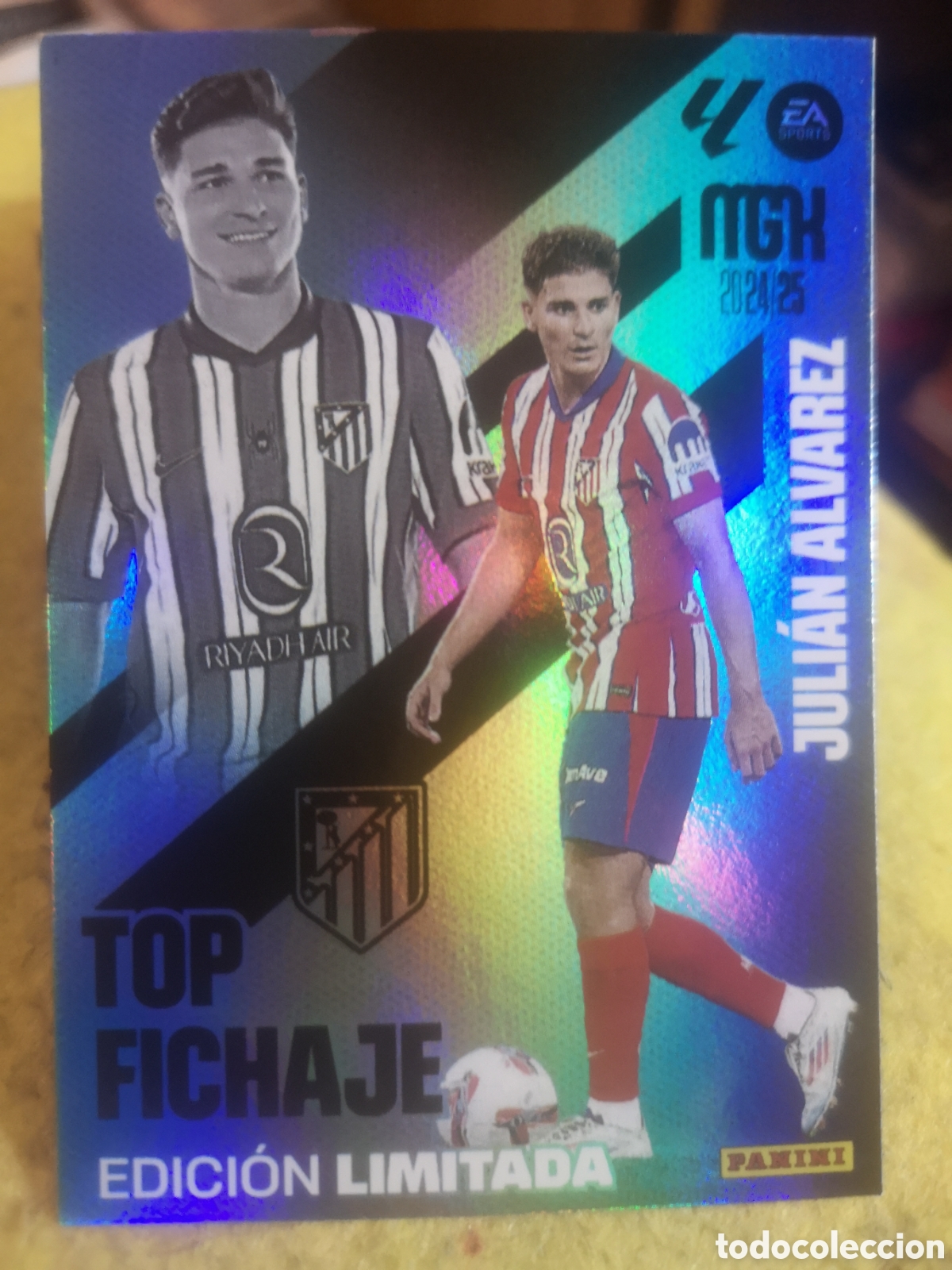 Cromos de f&uacute;tbol: JUL&Iacute;AN ALVAREZ TOP FICHAJE EDICION LIMITADA MEGACRACKS 2024 2025 ATLETICO DE MADRID