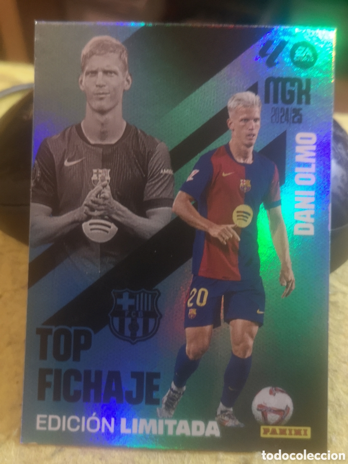 Cromos de f&uacute;tbol: DANI OLMO TOP FICHAJE EDICION LIMITADA MEGACRACKS 2024 2025 BARCELONA