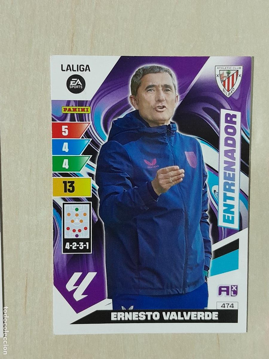 Football Stickers: FICHA N&ordm; 474 ERNESTO VALVERDE - ADRENALYN 23 24 - PANINI 2023 - 24 - CROMO - ENTRENADOR