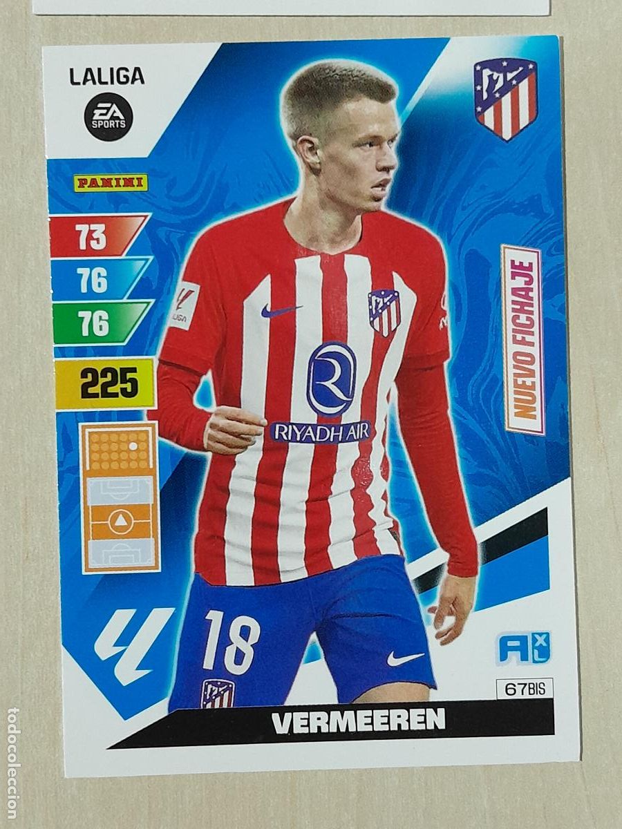 Fu&szlig;ball-Sticker: FICHA N&ordm; BIS 67 VERMEERAN - ADRENALYN 23 24 - PANINI 2023 - 24 - CROMO - NUEVO FICHAJE