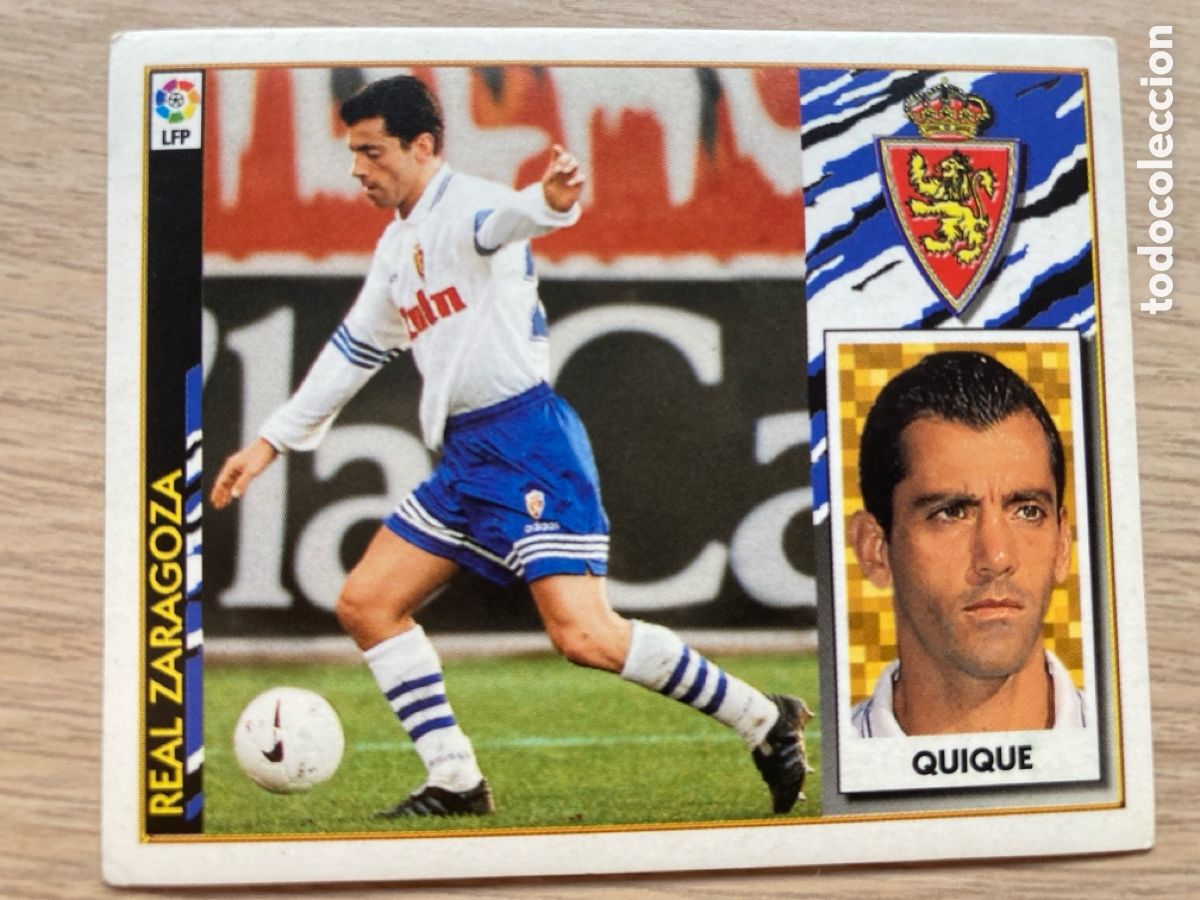 Cromos de f&uacute;tbol: QUIQUE ZARAGOZA BAJA LIGA ESTE 1997 1998 97 98 NUNCA PEGADO SIN PEGAR