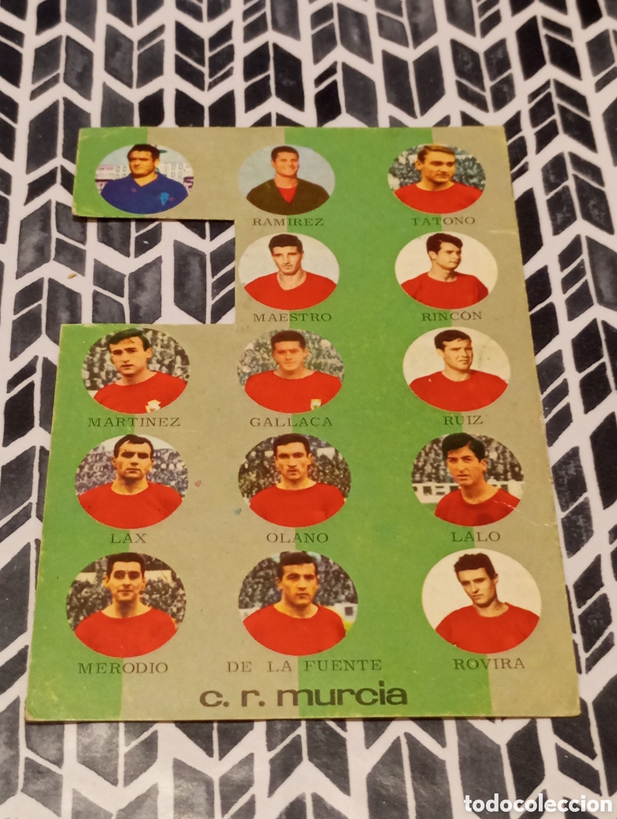 Cromos de F&uacute;tbol: C.R.MURCIA- Ediciones TARJE-FHER - 1964 INCOMPLETO RECORTADO TARJETA CROMO