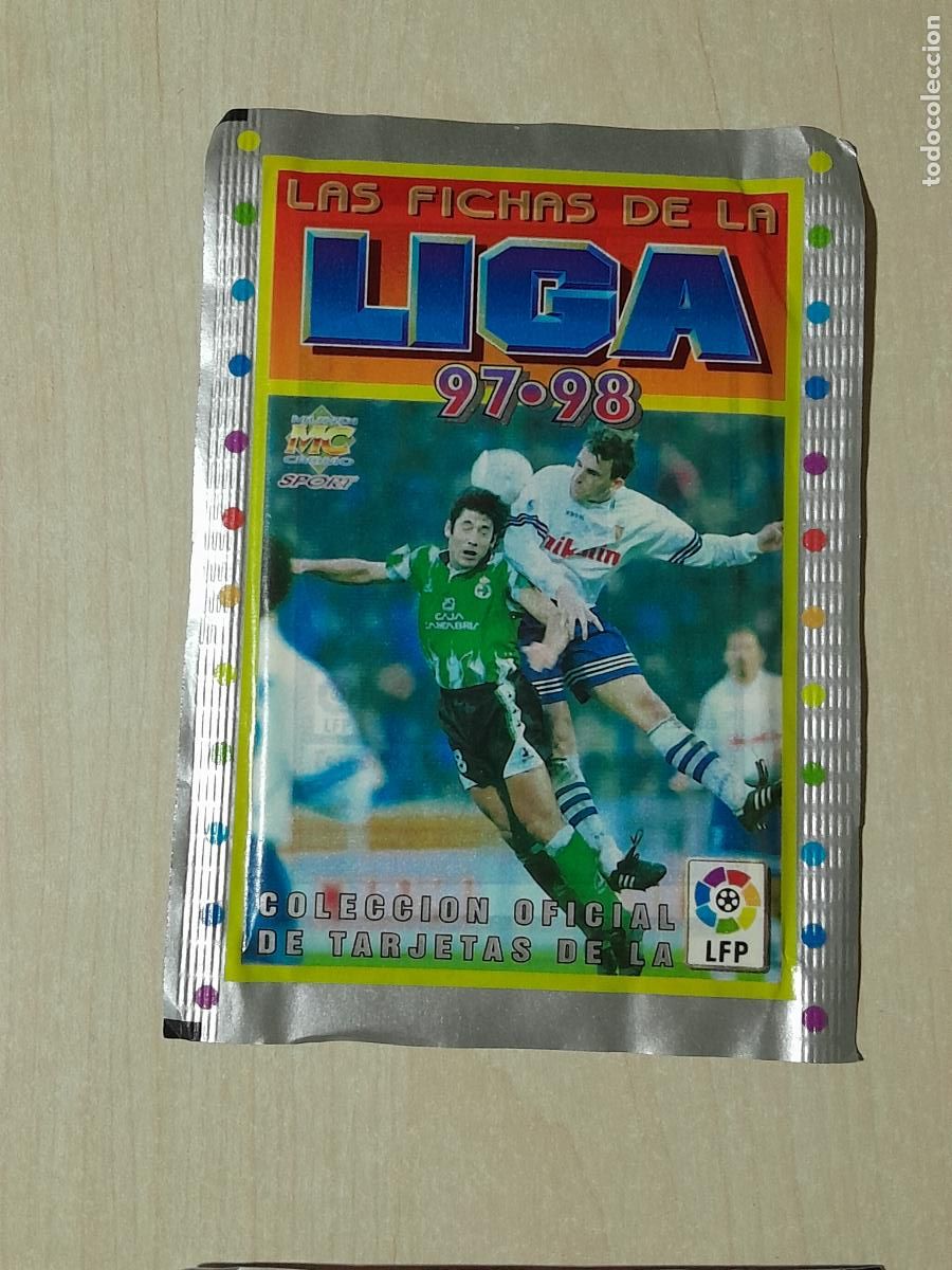Fu&szlig;ball-Sticker: SOBRE SIN ABRIR LAS FICHAS DE LA LIGA 97 98 - MUNDICROMO