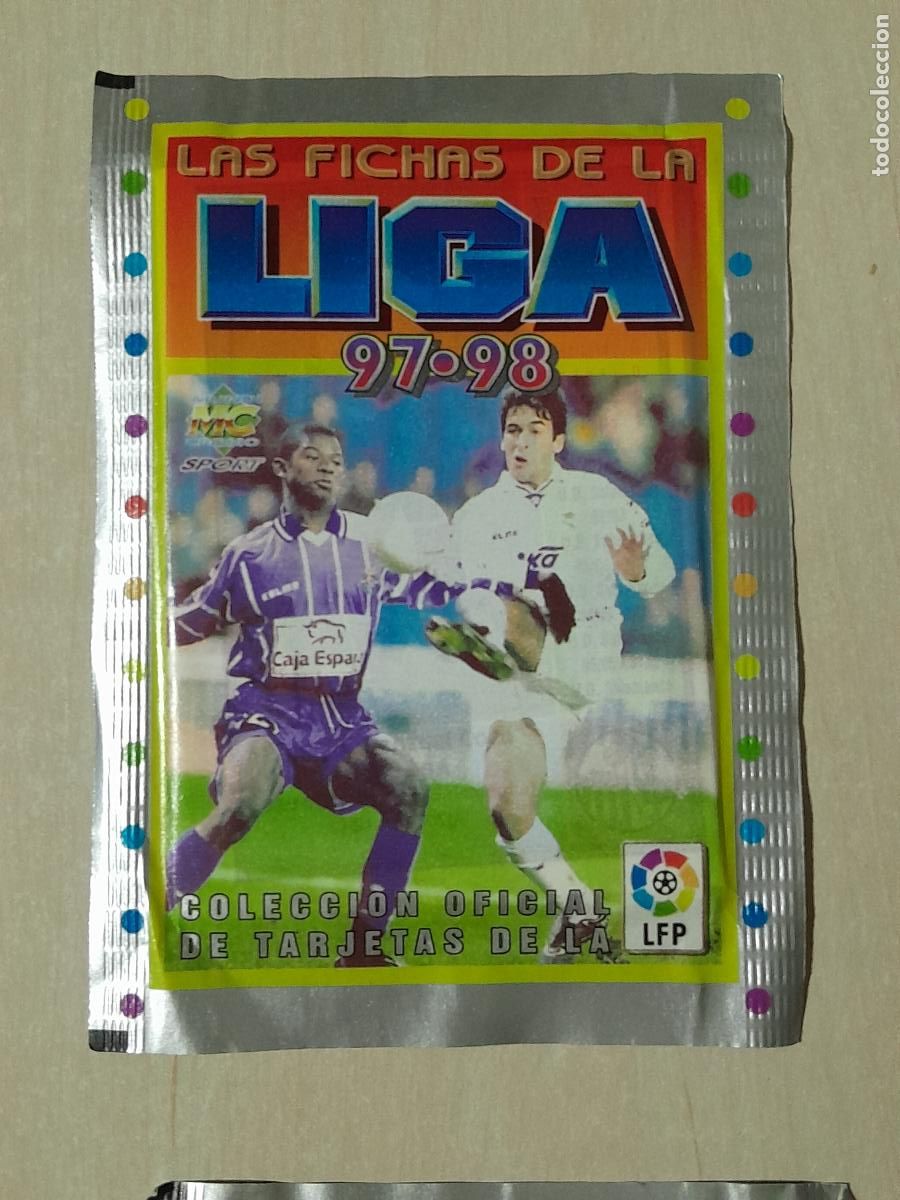 Cromos de F&uacute;tbol: SOBRE SIN ABRIR LAS FICHAS DE LA LIGA 97 98 - MUNDICROMO