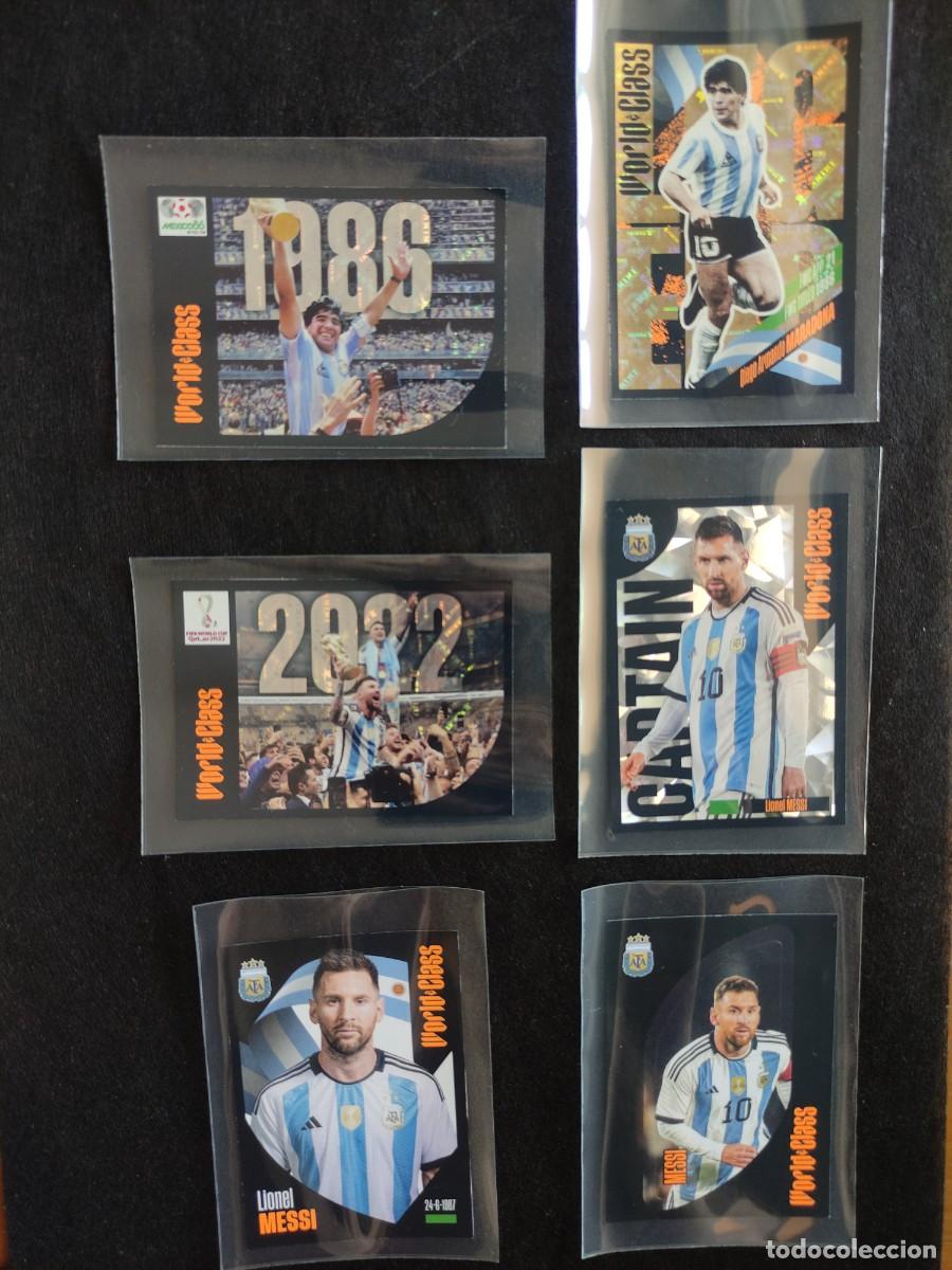 Cromos de f&uacute;tbol: LOTE 6 cromos WORLD CLASS PANINI. MARADONA + MESSI. NUEVOS DE SOBRE