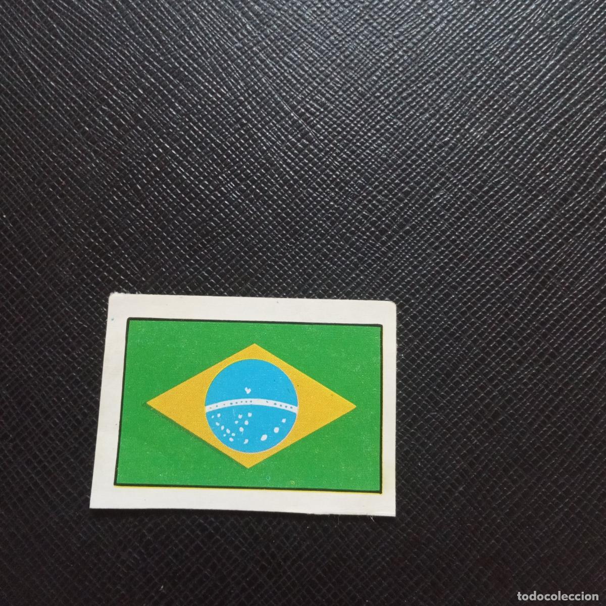 Fu&szlig;ball-Sticker: 291 BRASIL BANDERA FHER ESPA&Ntilde;A MUNDIAL 1982 CROMO FUTBOL 82 - DESPEGADO - A124 PG1