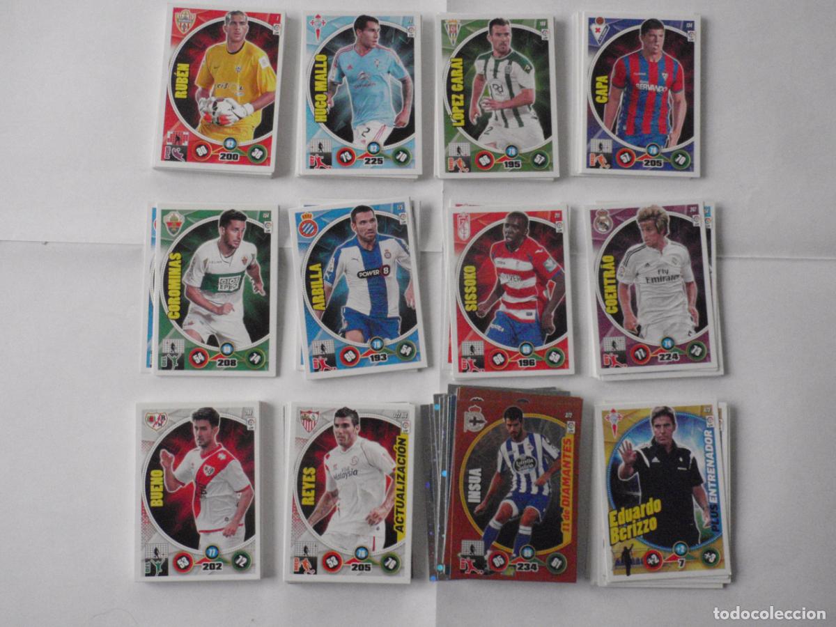 Fu&szlig;ball-Sticker: LOTE 159 cromos trading cards diferentes de futbol. Fichas ADRENALYN XL 2014 2015 PANINI. 14 15