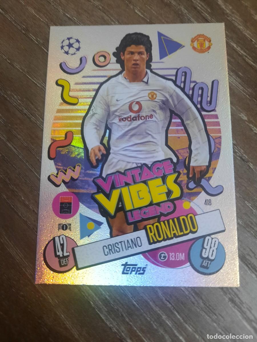 Cromos de F&uacute;tbol: 418 Rookie cristiano ronaldo vintage vibes legend Match attax trading card 2024/ 25 champions league