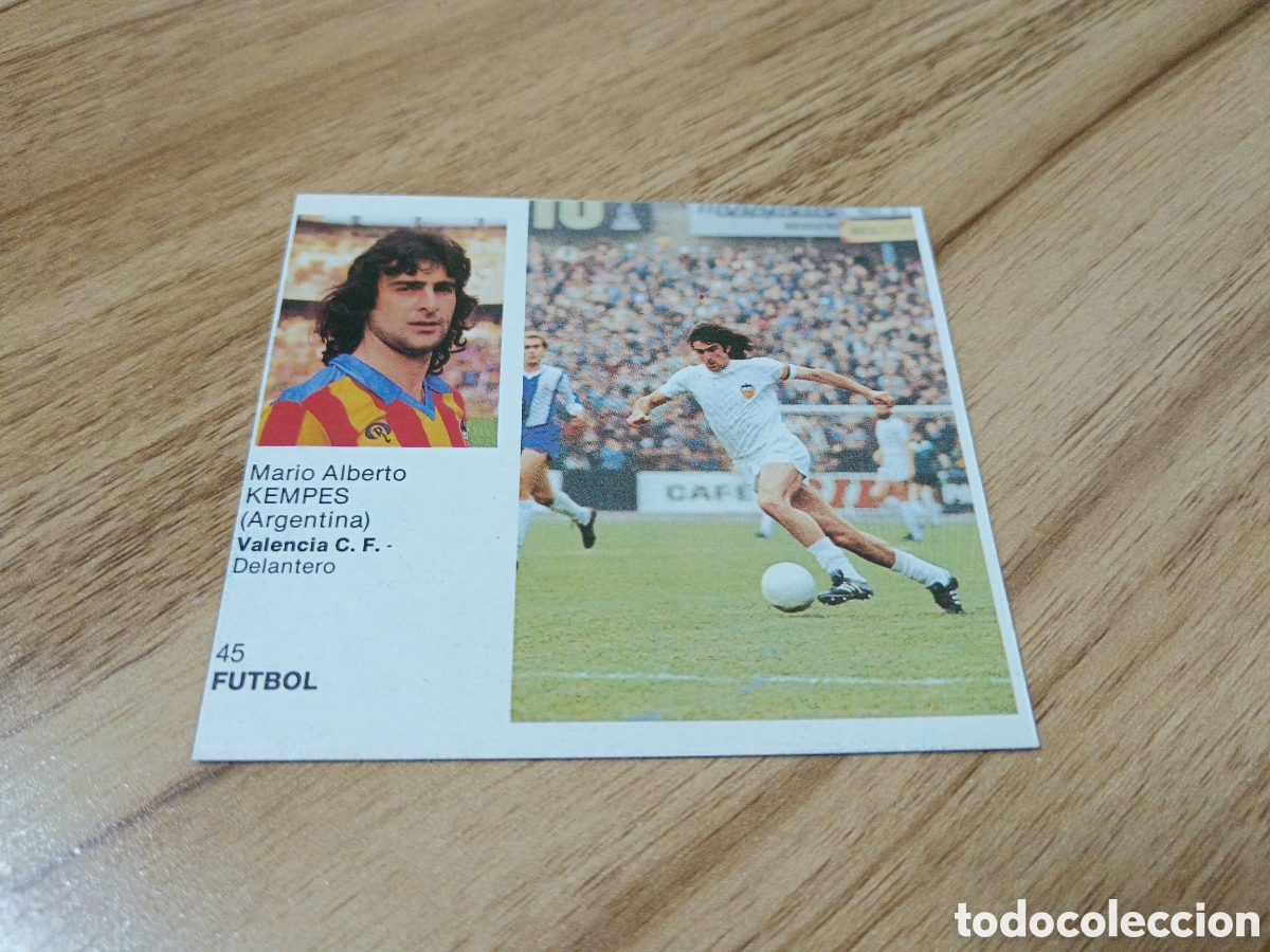 Figurine di Calcio: 1986 MARIO ALBERTO KEMPES N&ordm; 45 BRUGUERA SIN PEGAR