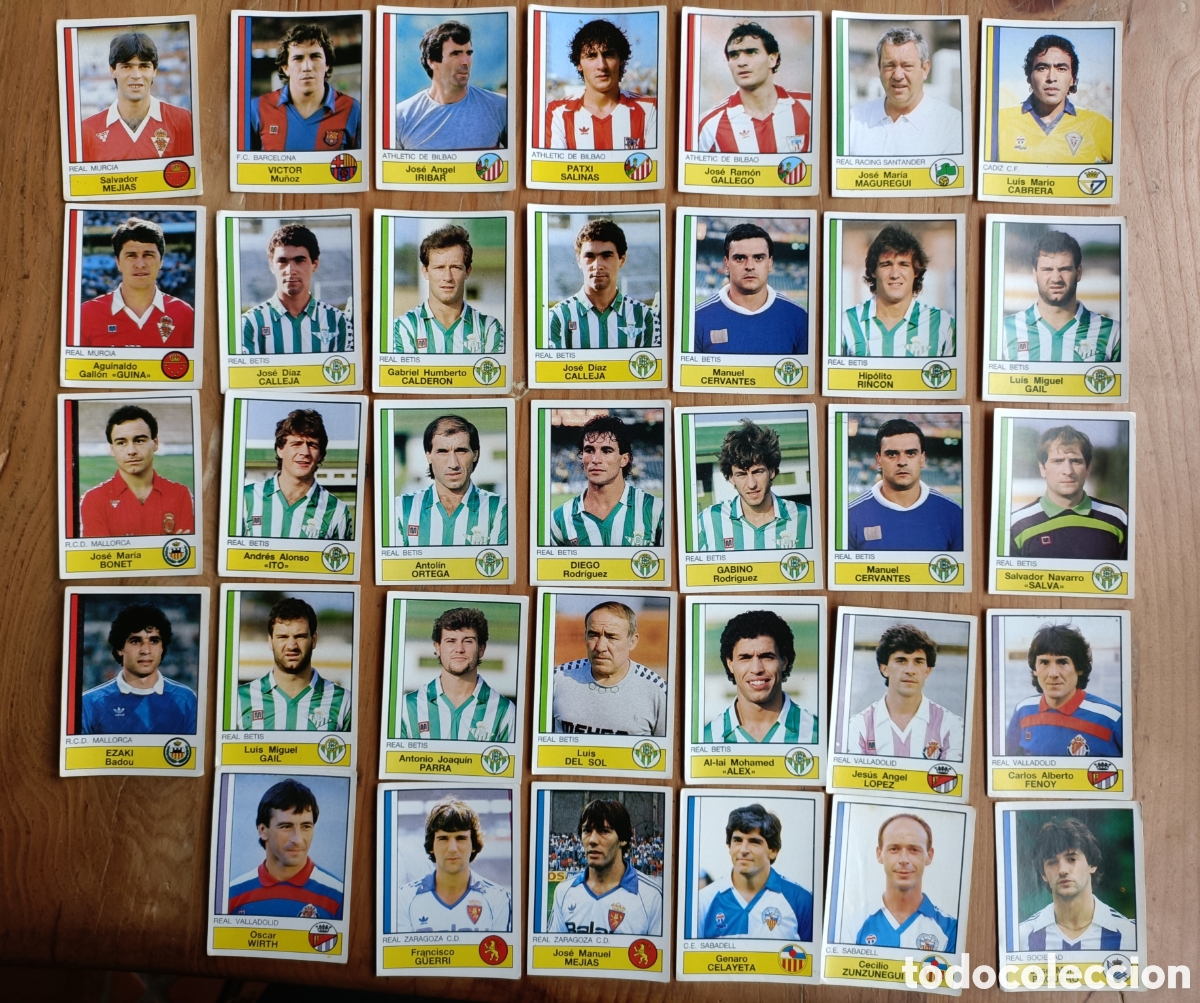 Figurine di Calcio: Lote 36 cromos Futbol 87 Panini Nuevos, sin pegar