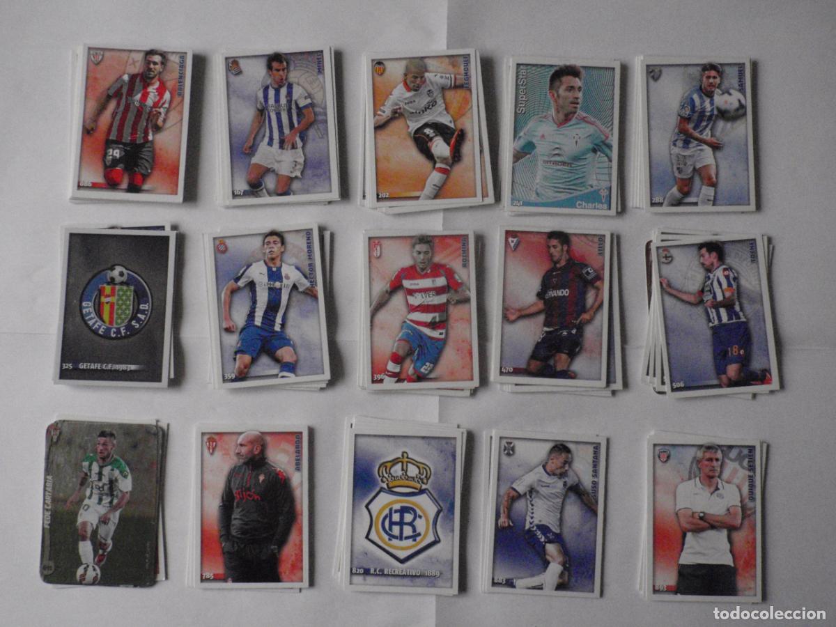 Cromos de Futebol: Lote 125 Cromos f&uacute;tbol DIFERENTES Trading Cards LAS FICHAS QUIZ DE LA LIGA 2014 2015 Mundicromo