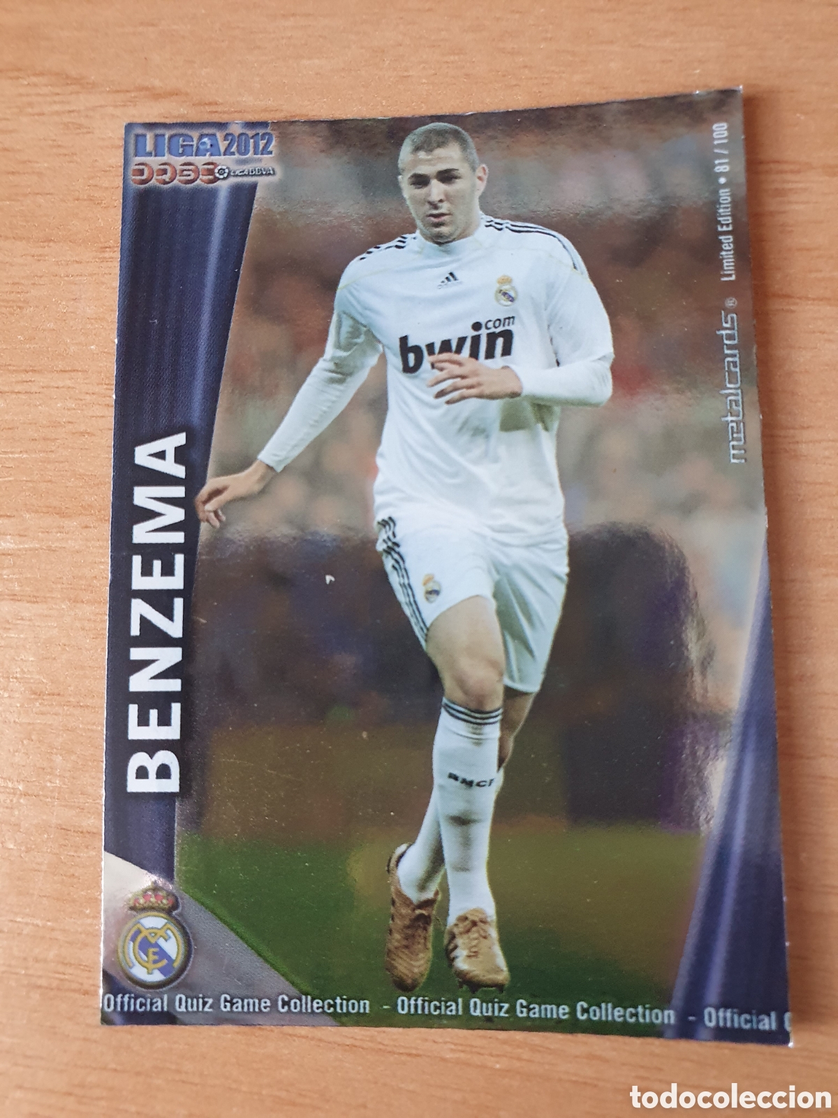 Cromos de F&uacute;tbol: BENZEMA METALCARDAS MUNDICROMO 2011 2012