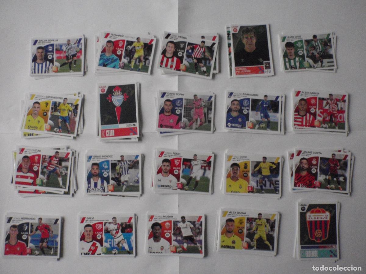 Fu&szlig;ball-Sticker: Lote 214 cromos stickers de futbol diferentes LIGA EDICIONES ESTE 2023 2024. NUNCA PEGADOS. 23 24