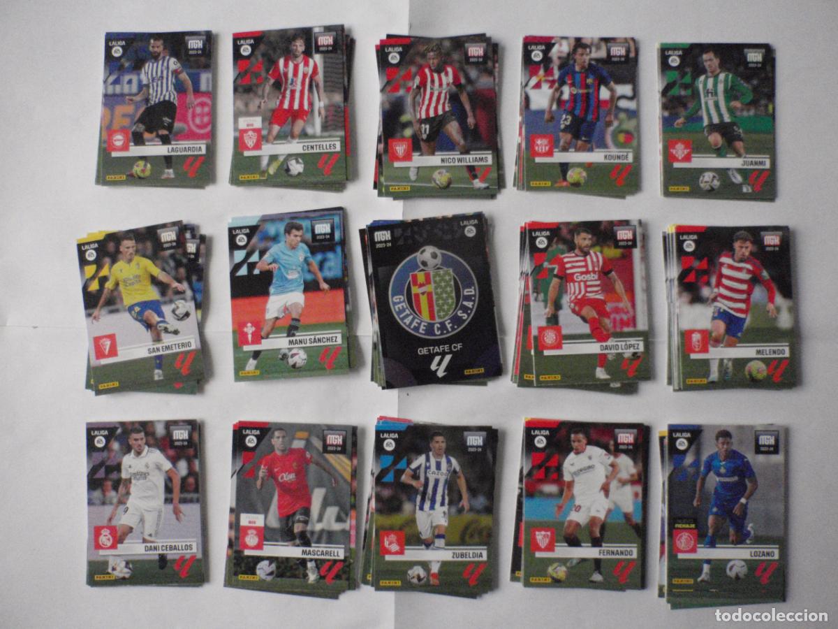 Fu&szlig;ball-Sticker: LOTE 122 cromos MEGACRACKS trading cards diferentes de futbol 2023 2024. Fichas PANINI MGK 23 24