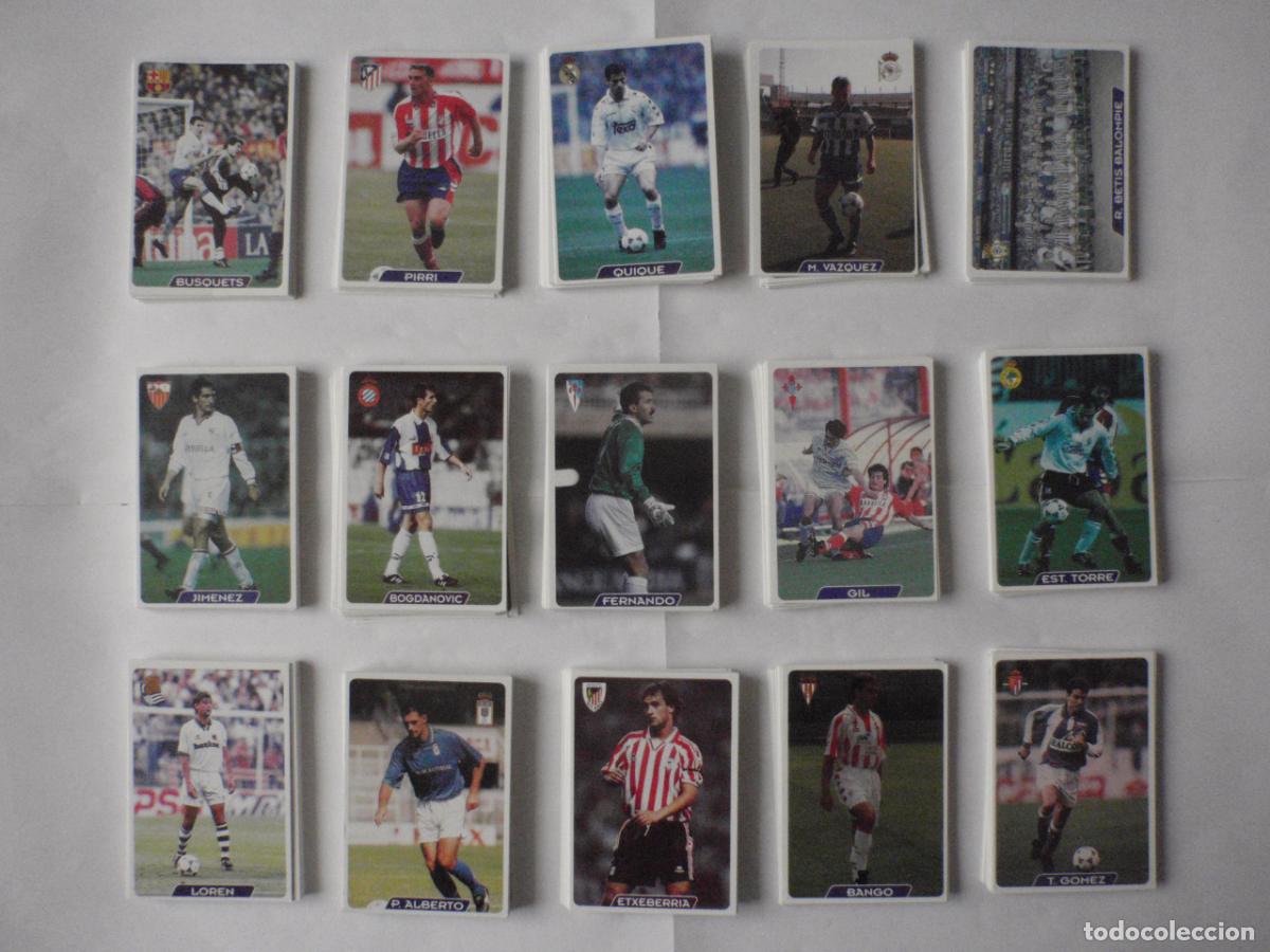 Fu&szlig;ball-Sticker: Lote 300 Cromos f&uacute;tbol DIFERENTES. Trading Cards Las Fichas de la Liga 1995 1996 Mundicromo. 95 96