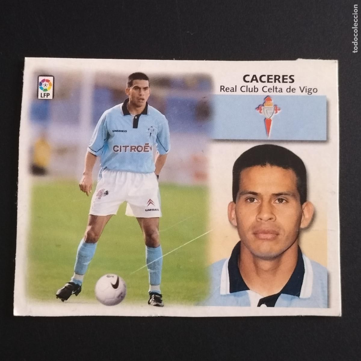 Fu&szlig;ball-Sticker: VIEJO CACERES CELTA VIGO CROMOS ALBUM EDICIONES ESTE LIGA FUTBOL 1999-2000 99-00