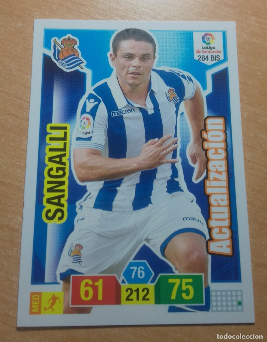Football Stickers: 284 BIS SANGALLI ACTUALIZACI&Oacute;N REAL SOCIEDAD 18 19 ADRENALYN XL 2018 2019 PANINI
