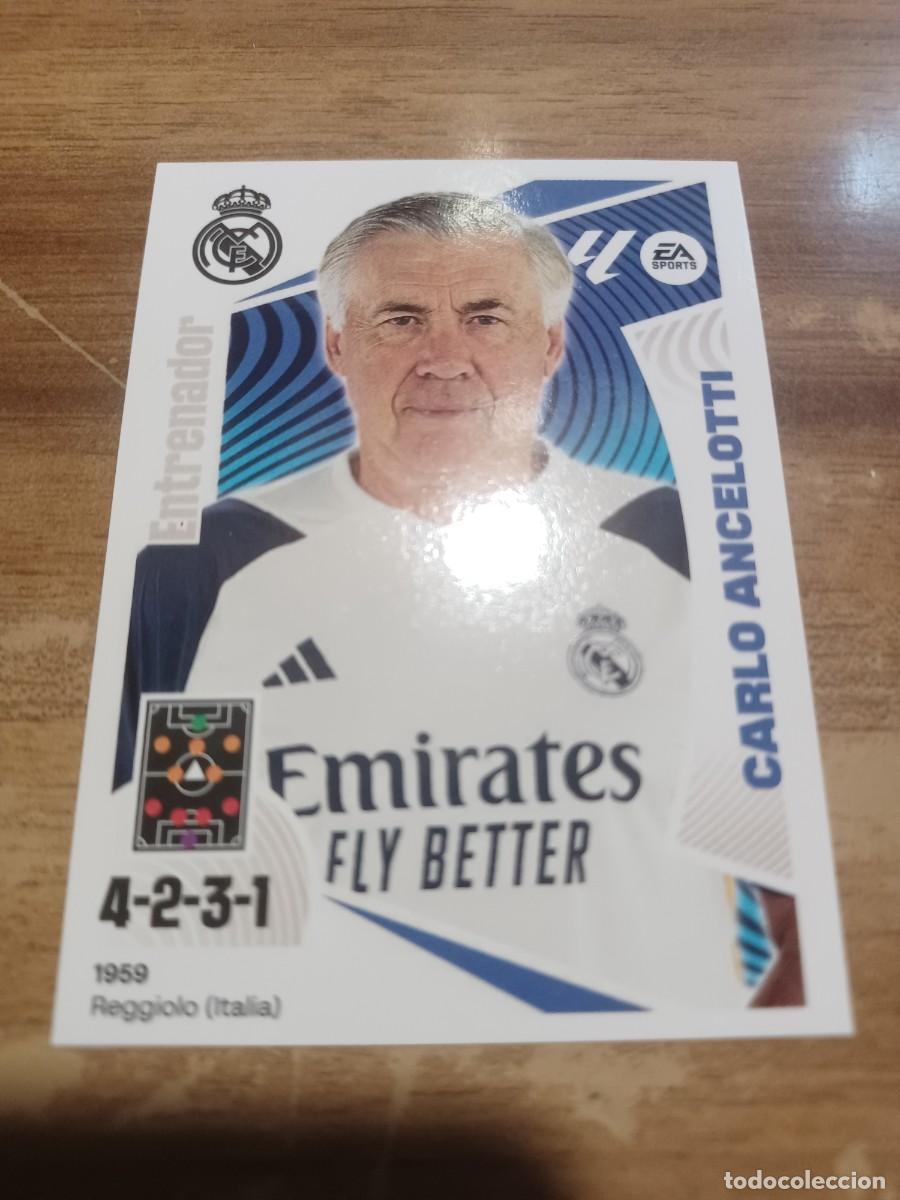 Cromos de F&uacute;tbol: CROMO COLECCIONES ESTE TEMPORADA 24/25: ENTRENADOR REAL MADRID: CARLO ANCELOTTI, N&deg; 2