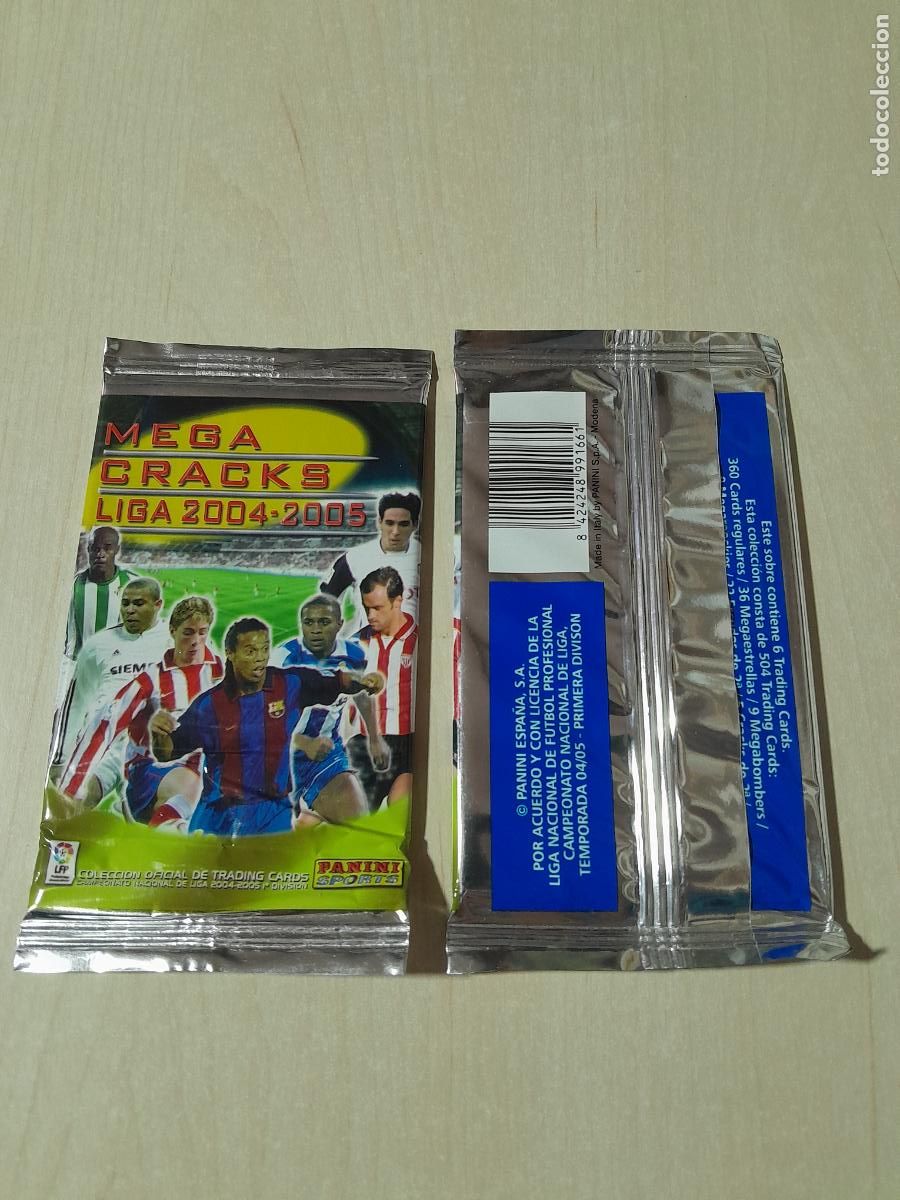 Cromos de f&uacute;tbol: SOBRE SIN ABRIR MEGACRACKS MEGA CRACKS 2004 2005 04 05 POSIBLE MESSI ROOKIE