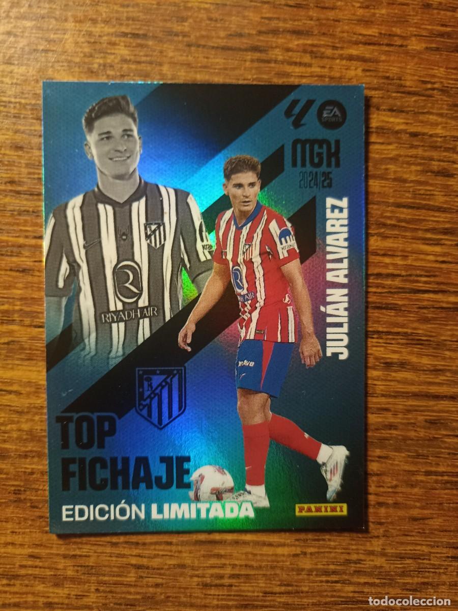 Cromos de F&uacute;tbol: Juli&aacute;n &Aacute;lvarez Atl&eacute;tico de Madrid top fichaje Megacracks MGK 2024-25 2025 Panini