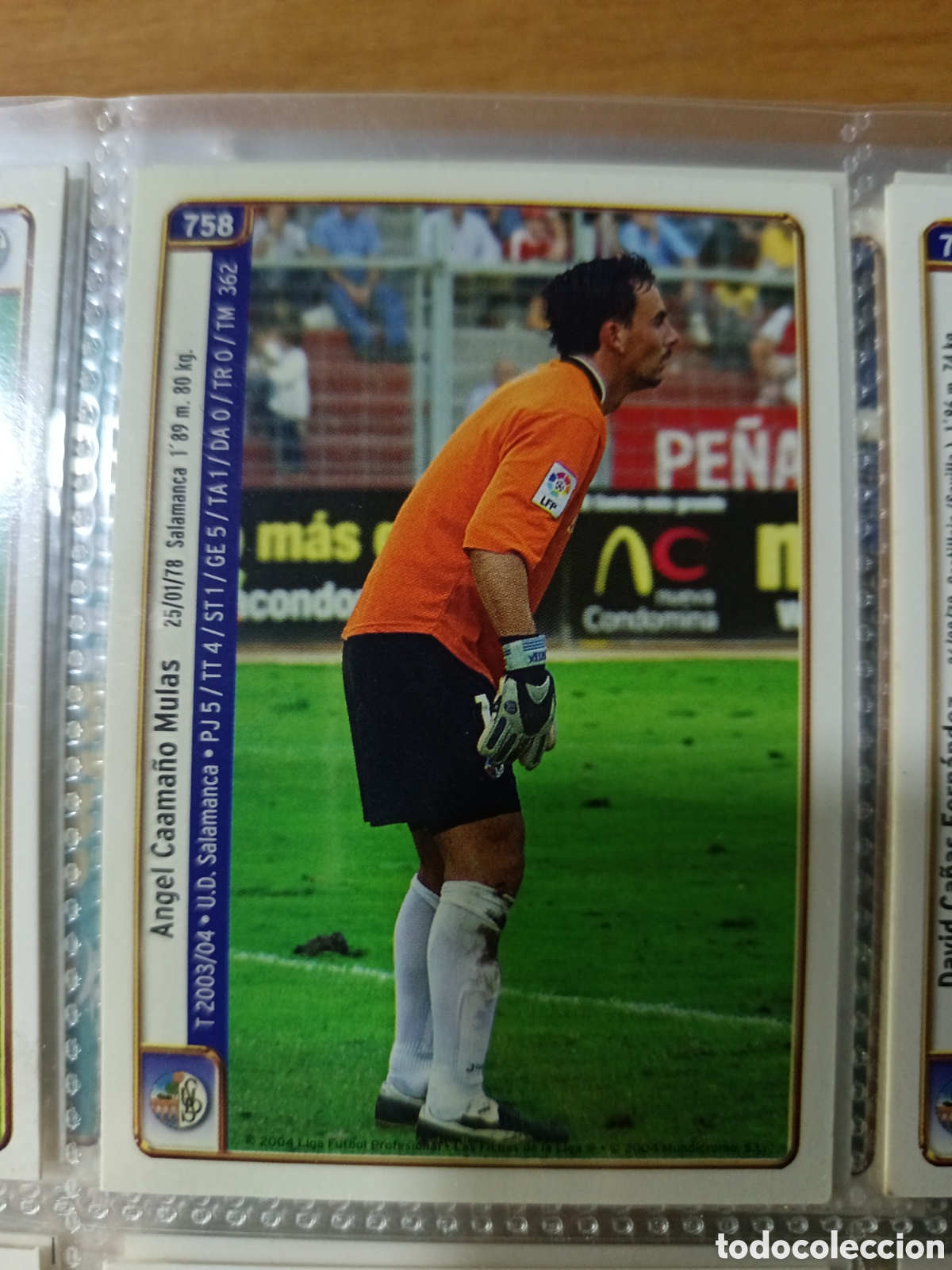 Cromos de f&uacute;tbol: 758 &Aacute;ngel Mundicromo 2004/2005