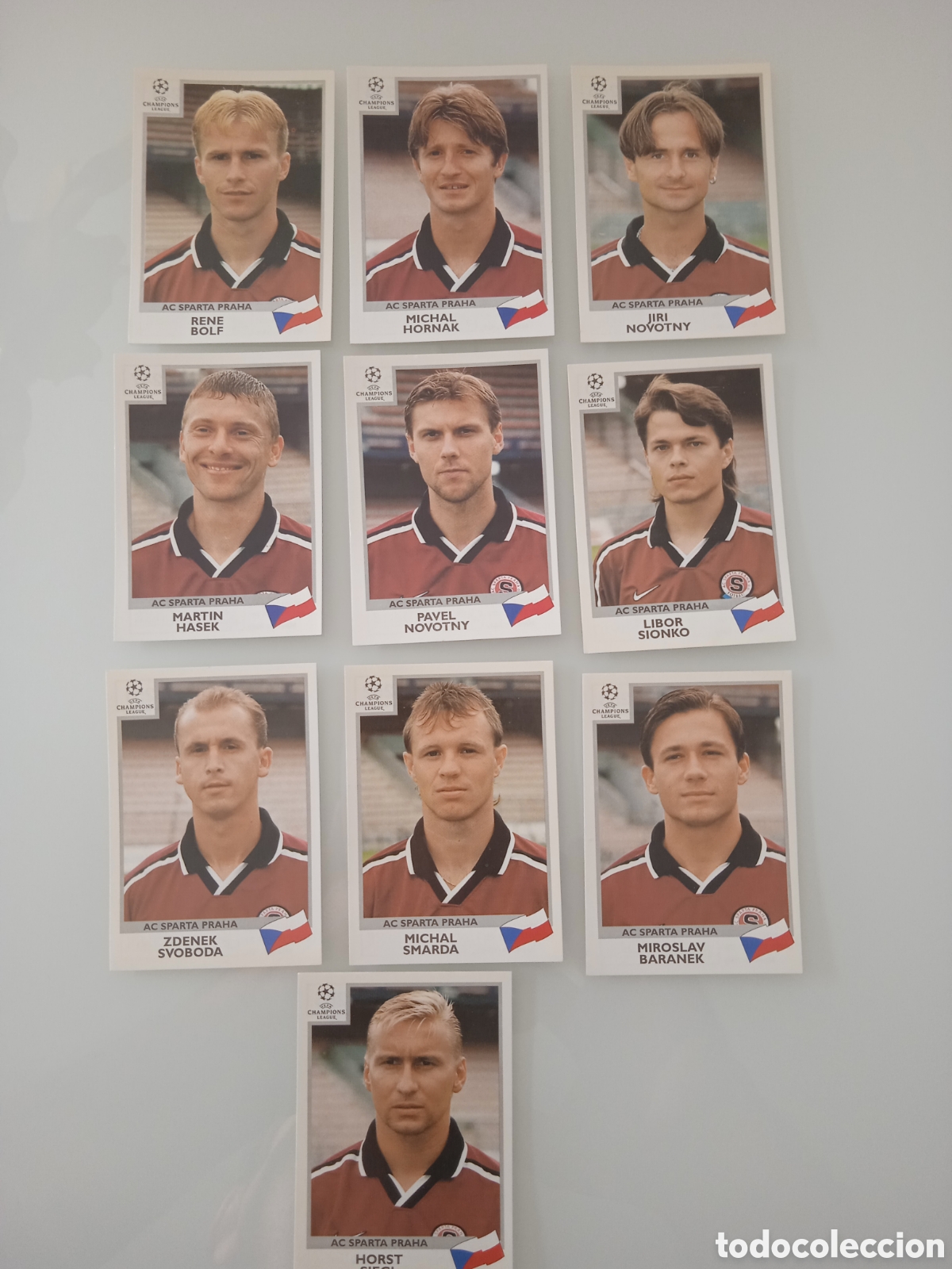 Cartes &agrave; collectionner de Football: Lote 13 cromos Sparta Praga champions league 1999 2000 Panini