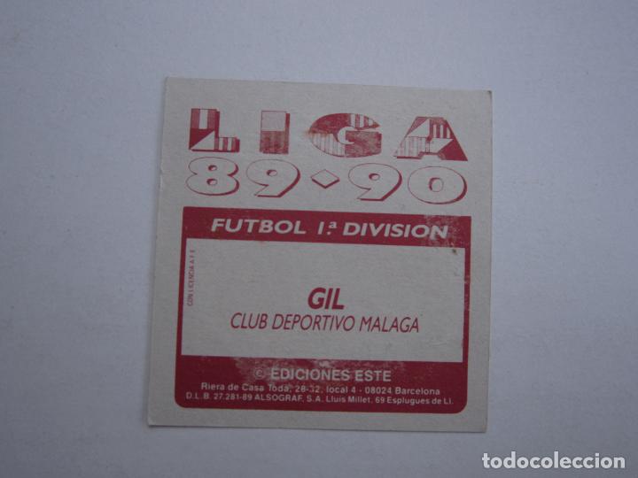 Cromos de f&uacute;tbol: ESTE 89 90 GIL MALAGA D 1989 1990 - Foto 2